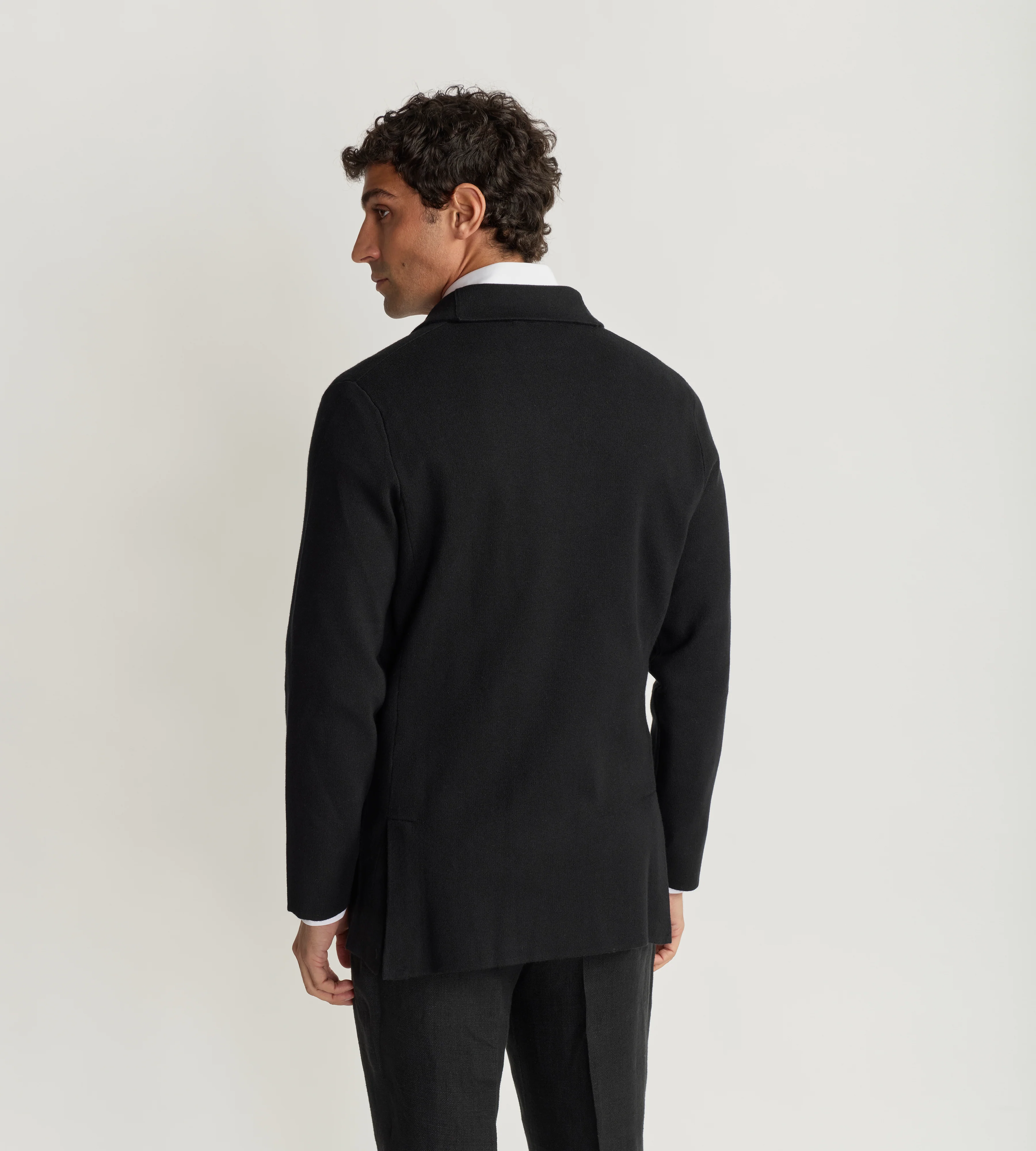 Cardigan à col châle en coton mélangé - Image 3