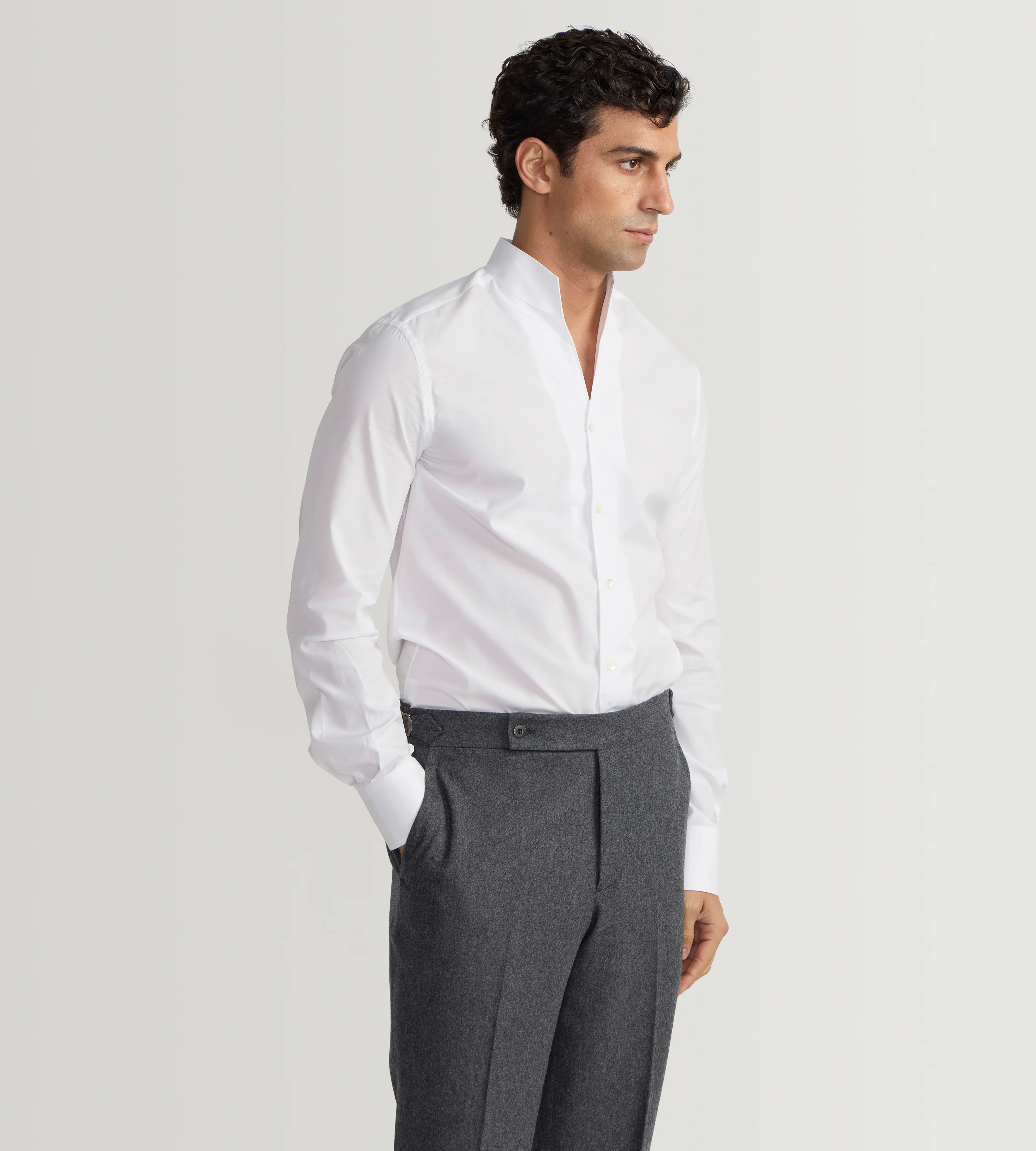 Chemise blanche à col indien - Image 2