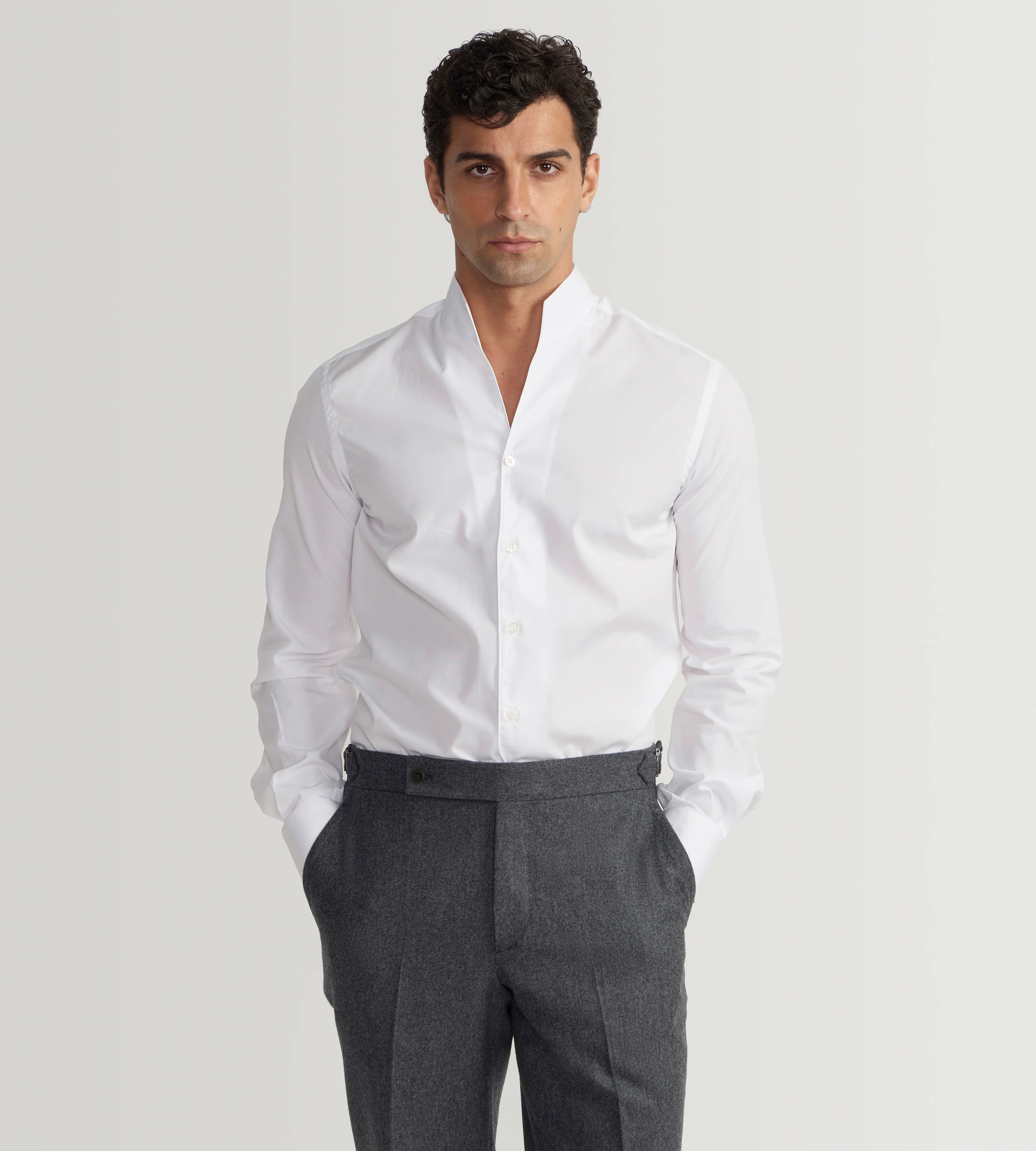 Chemise blanche à col indien - Image 5