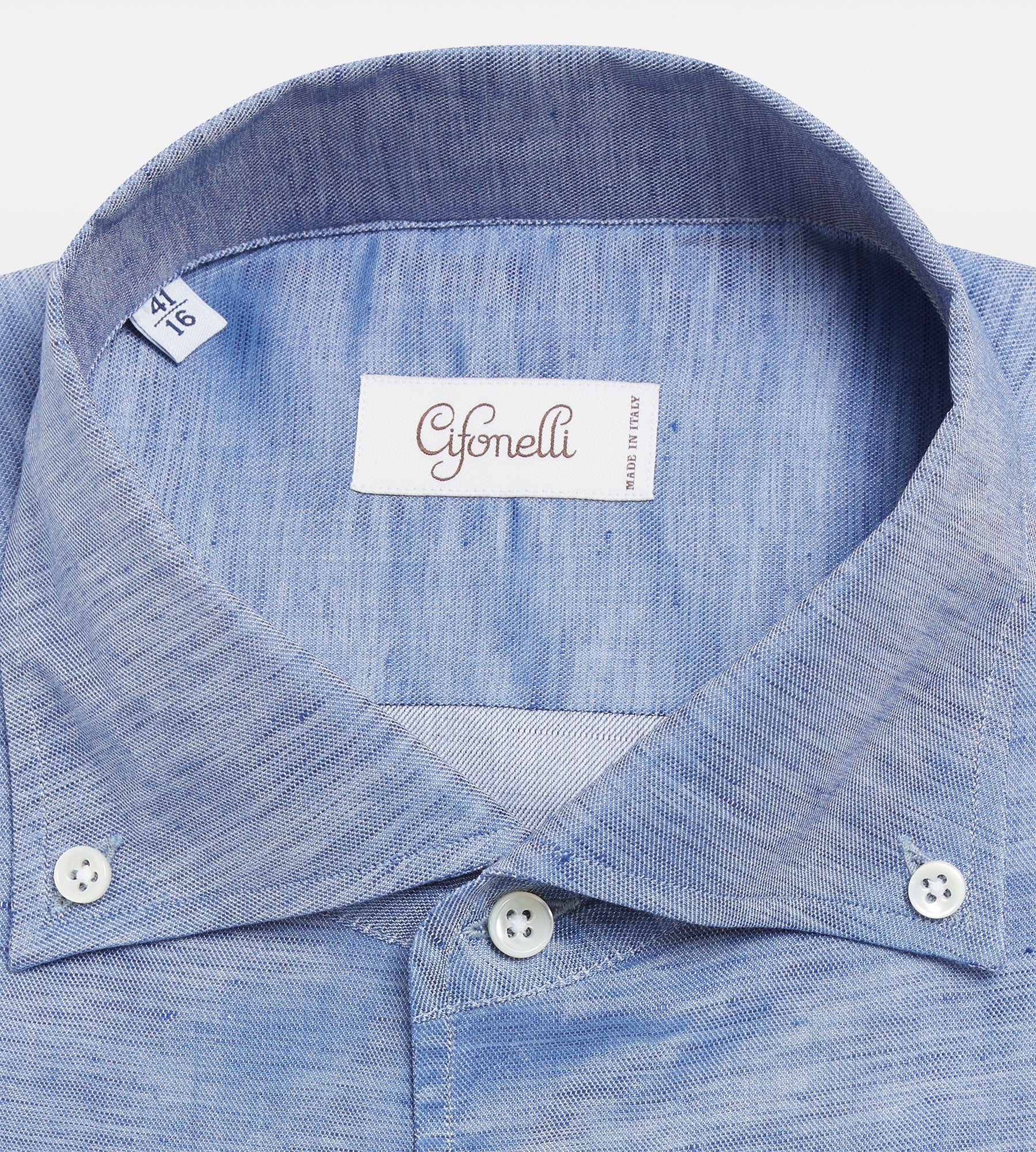 Chemise bleue en coton - Image 3