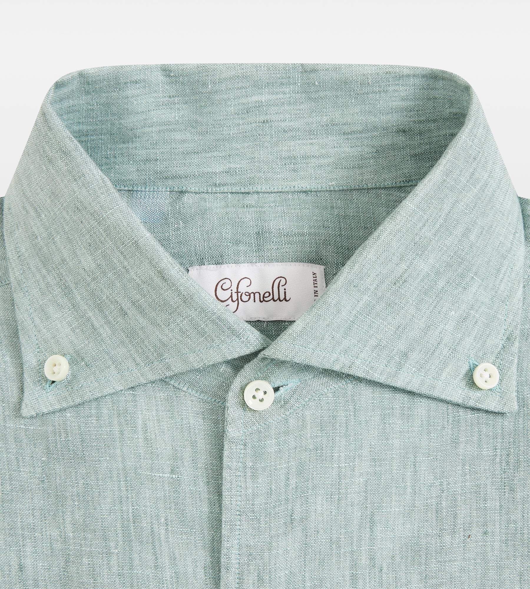 Chemise verte en lin - Image 3