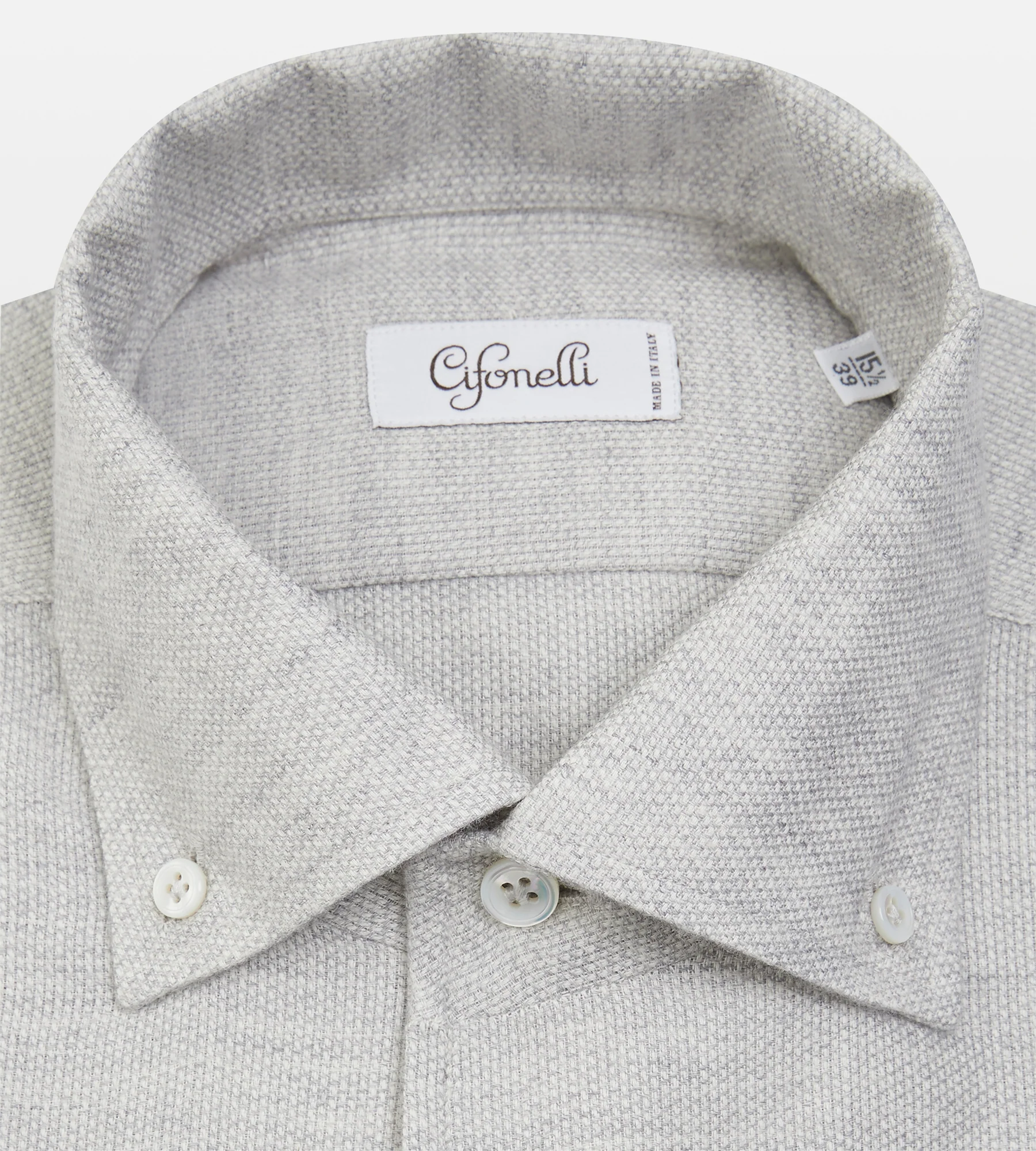Chemise grise en coton & laine - Image 2