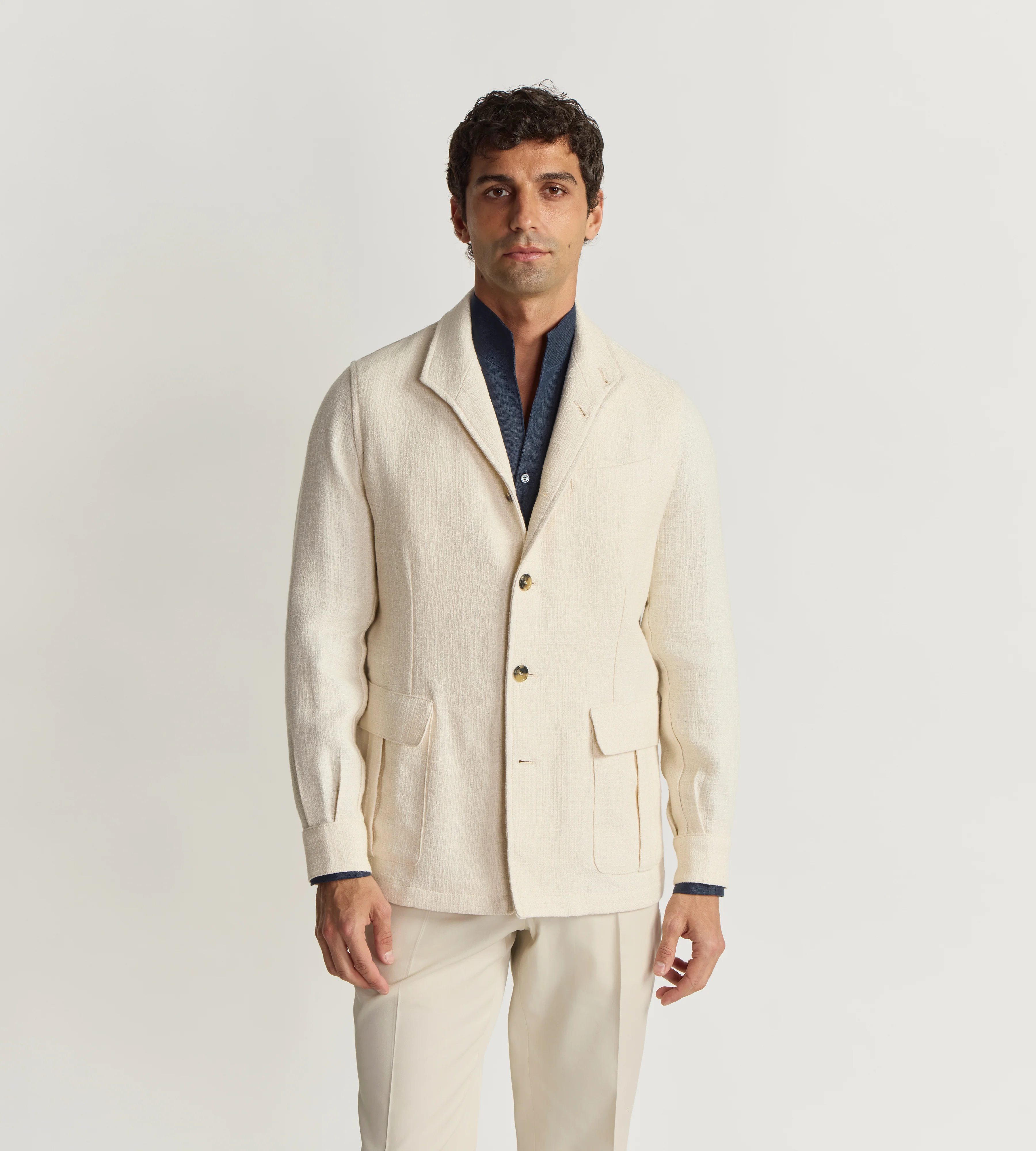 Veste Teba en coton et lin - Image 4