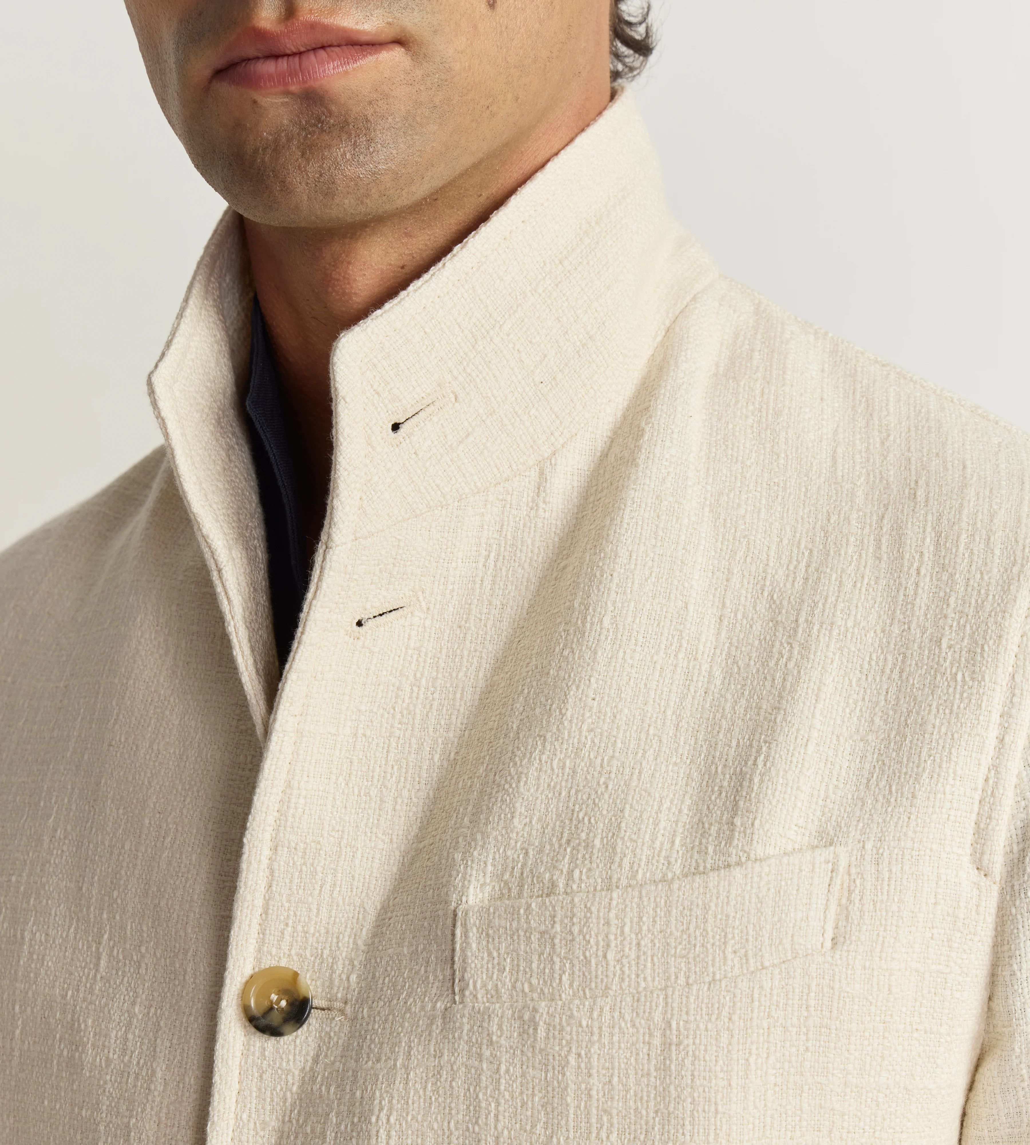 Veste Teba en coton et lin - Image 5
