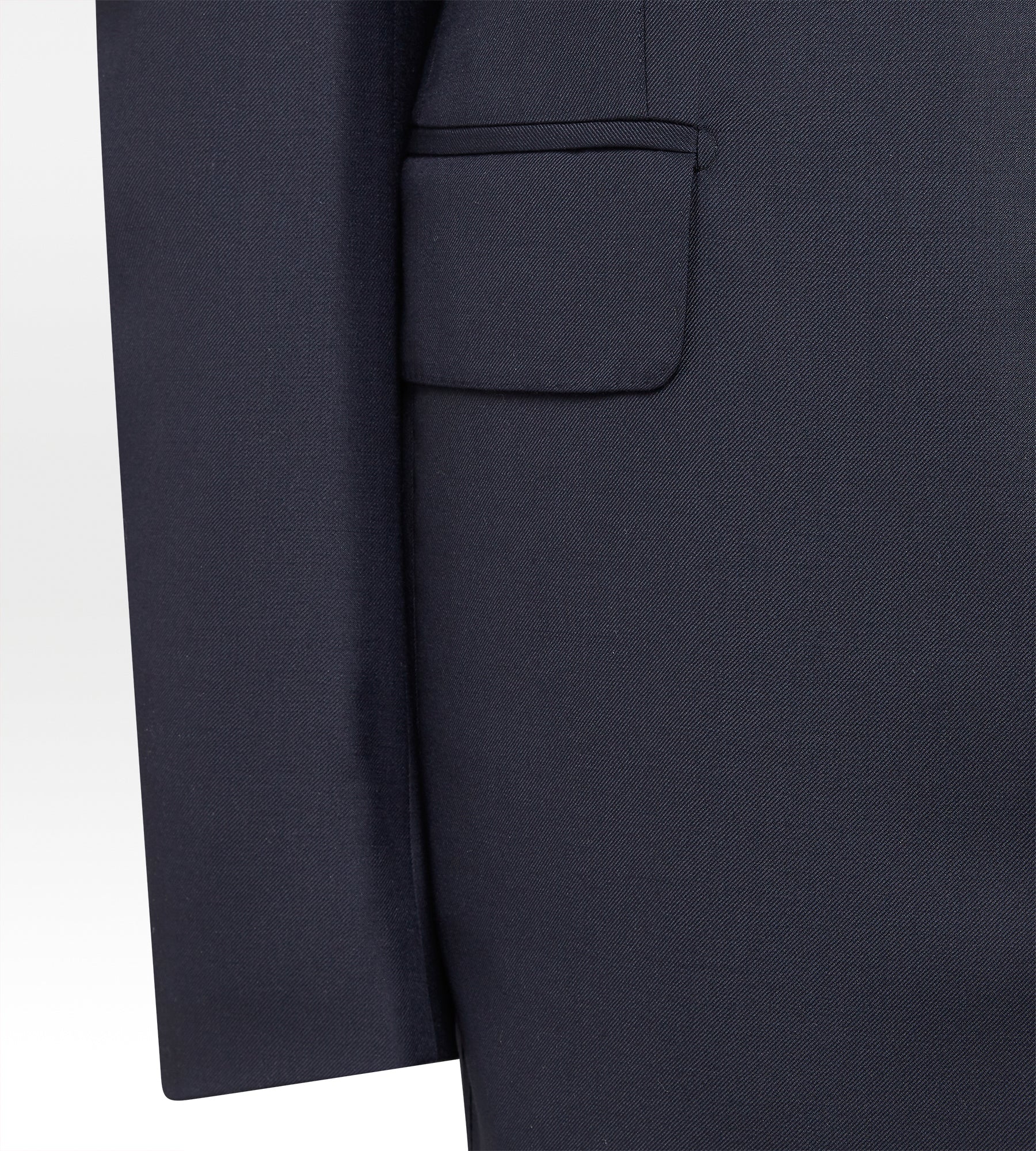 Costume bleu marine en laine avec revers en pointe - Image 6