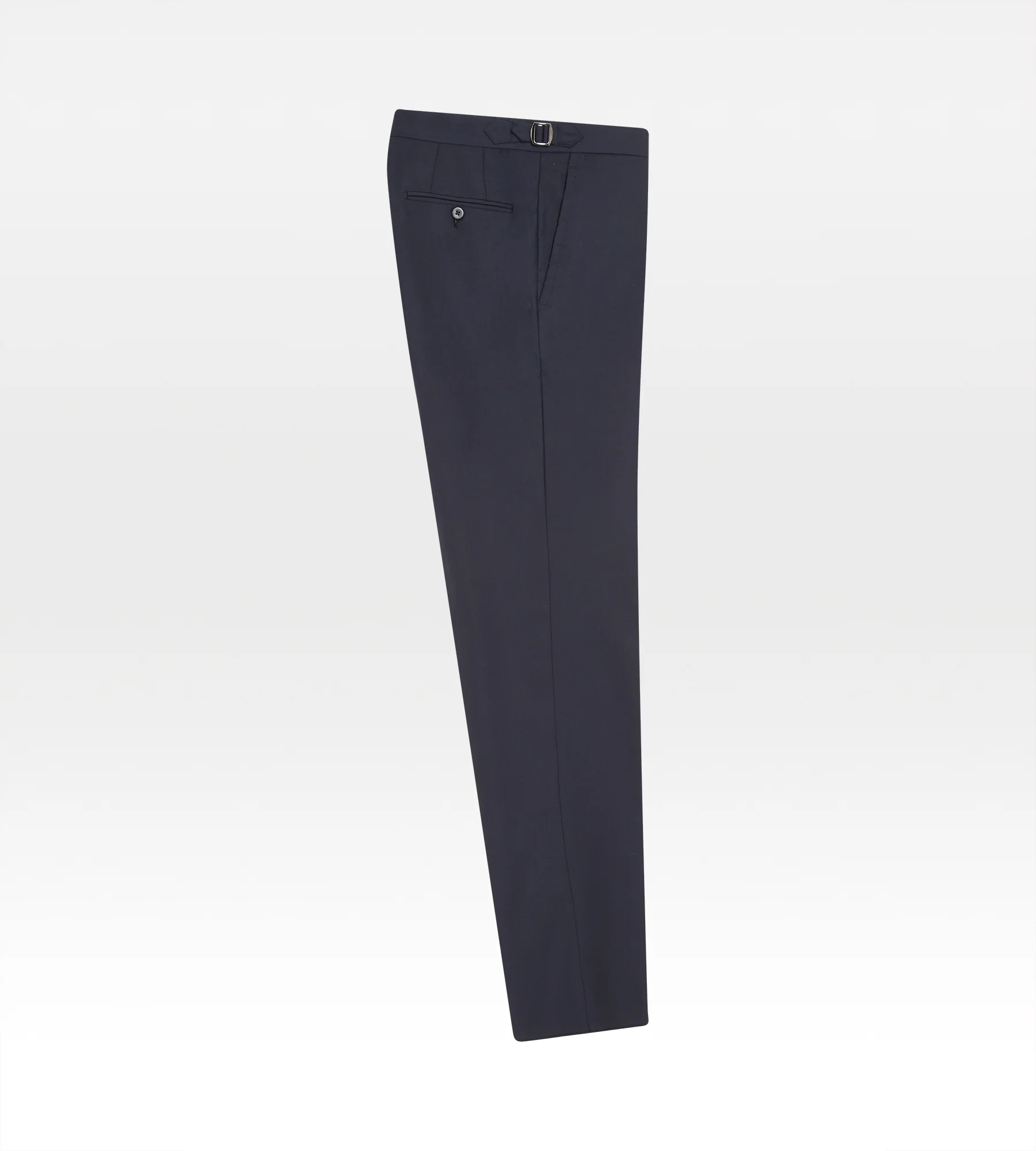 Costume bleu marine en laine avec revers en pointe - Image 8