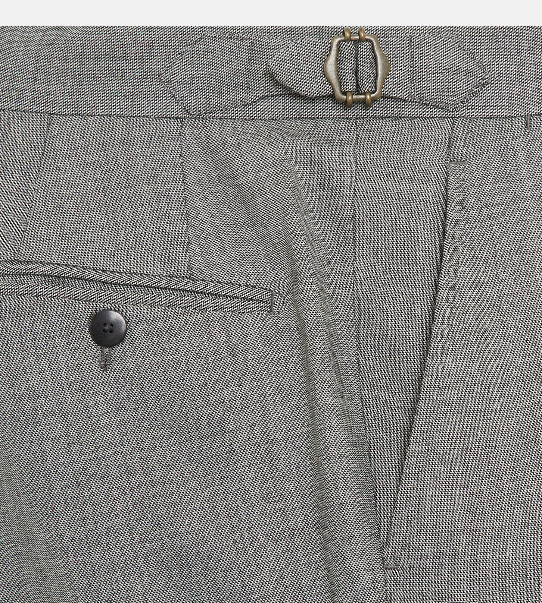 Costume croisé bas 6x1 gris en laine - Image 11