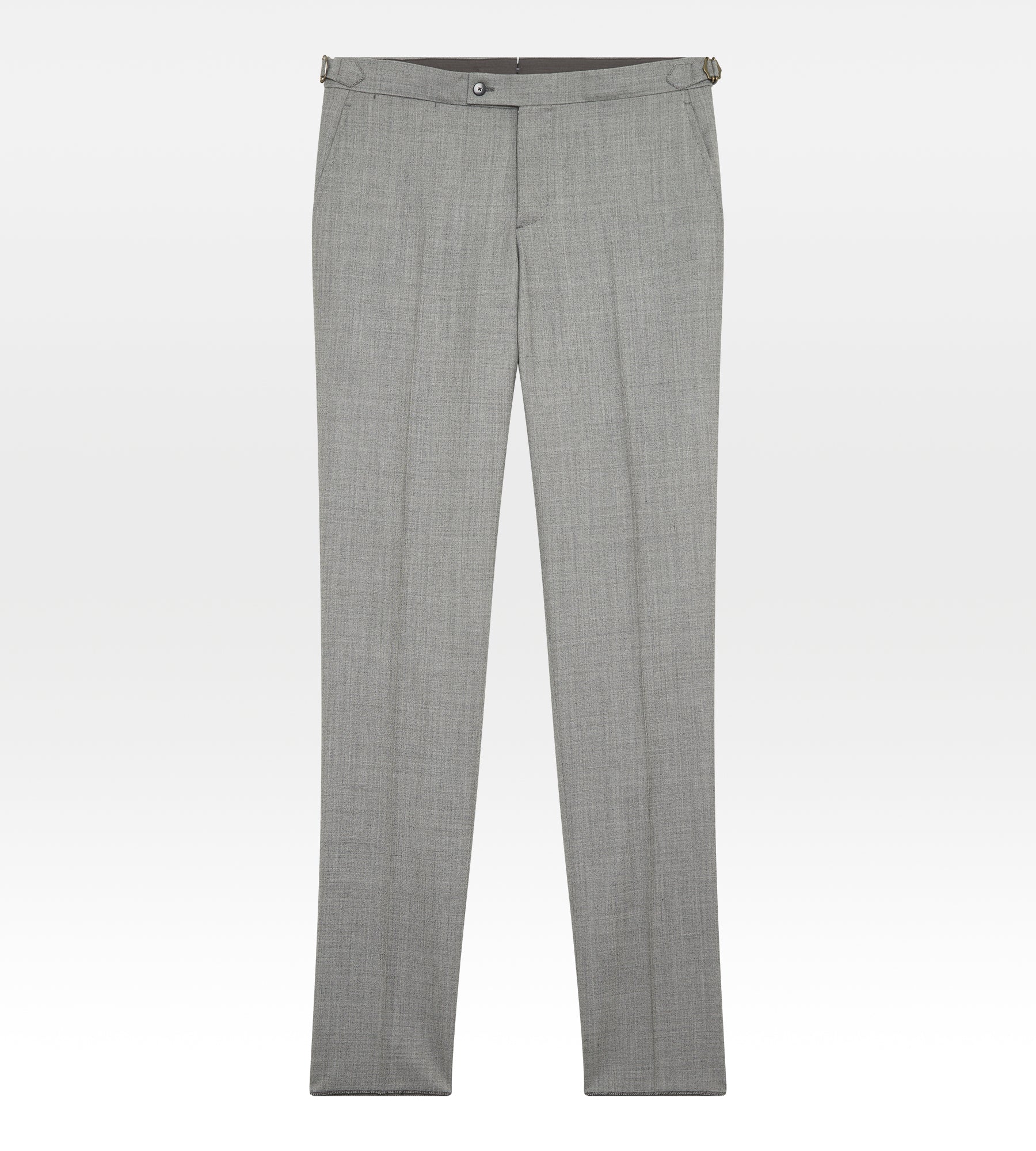 Costume croisé bas 6x1 gris en laine - Image 8