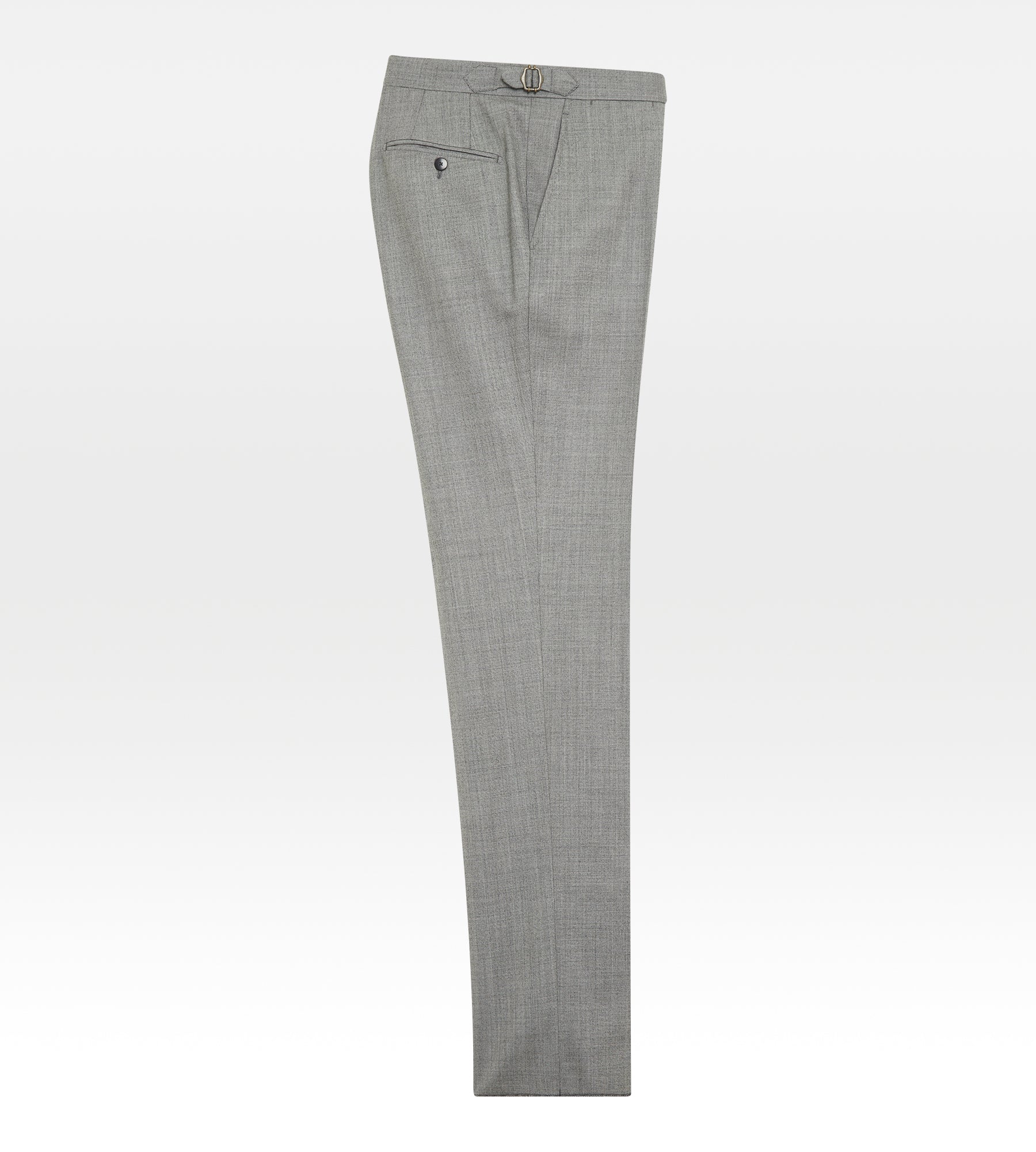 Costume croisé bas 6x1 gris en laine - Image 9