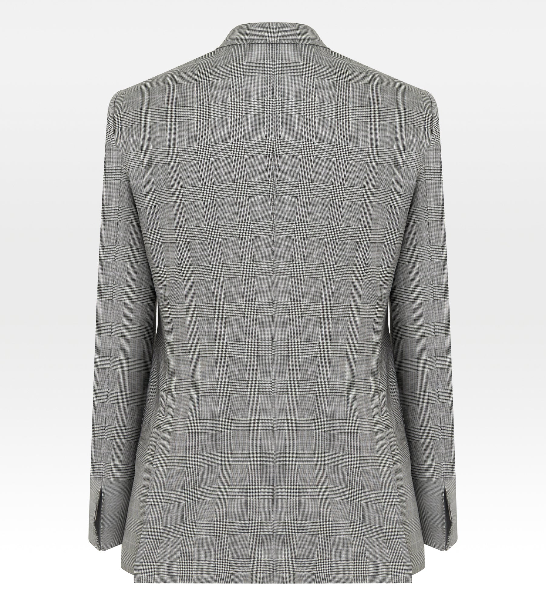 Costume 3 pièces gris en laine à motif Prince de Galles - Image 3