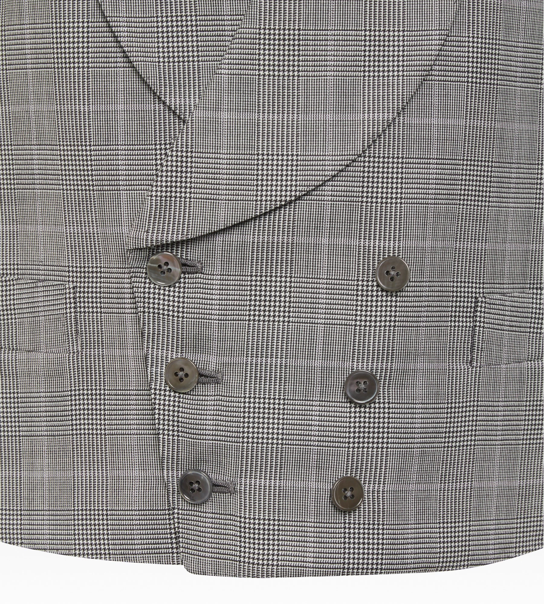 Costume 3 pièces gris en laine à motif Prince de Galles - Image 8