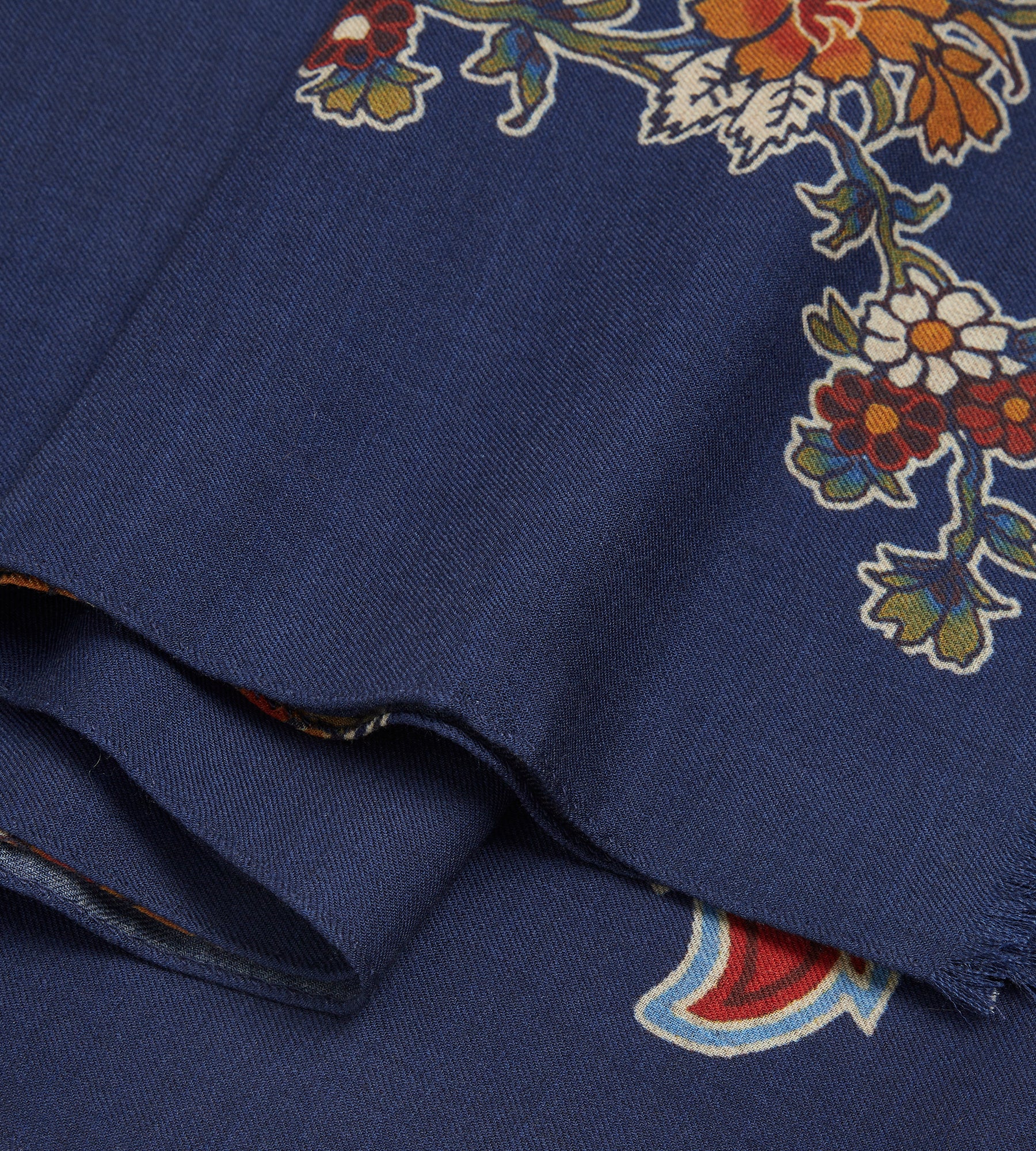 Echarpe bleue en laine & yack - Image 2