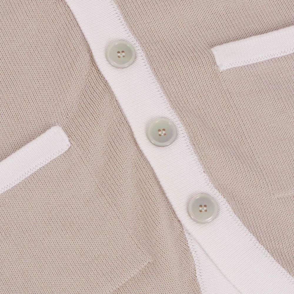 Gilet beige en coton - Image 4