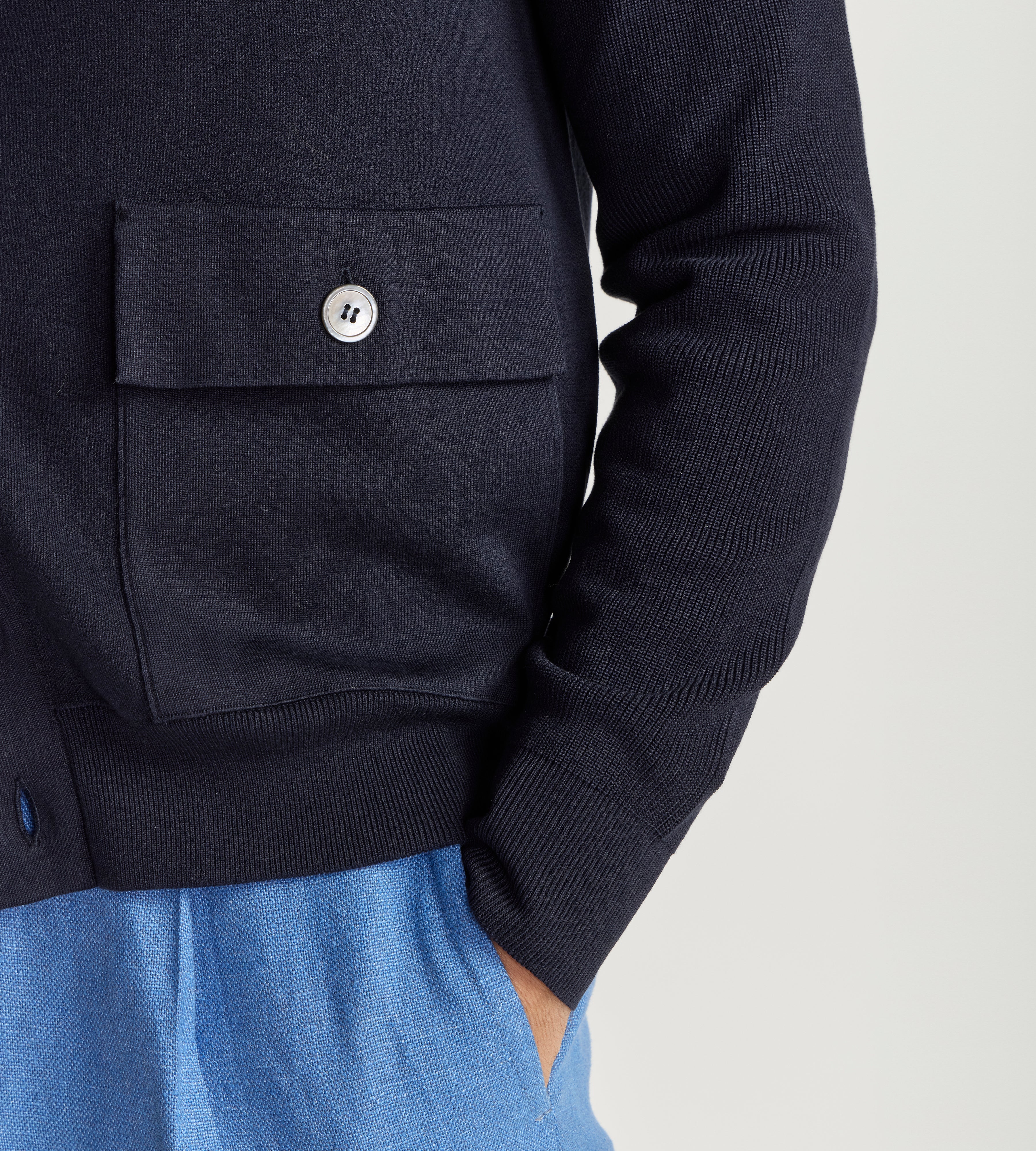 Blouson à col officier en laine - Image 4