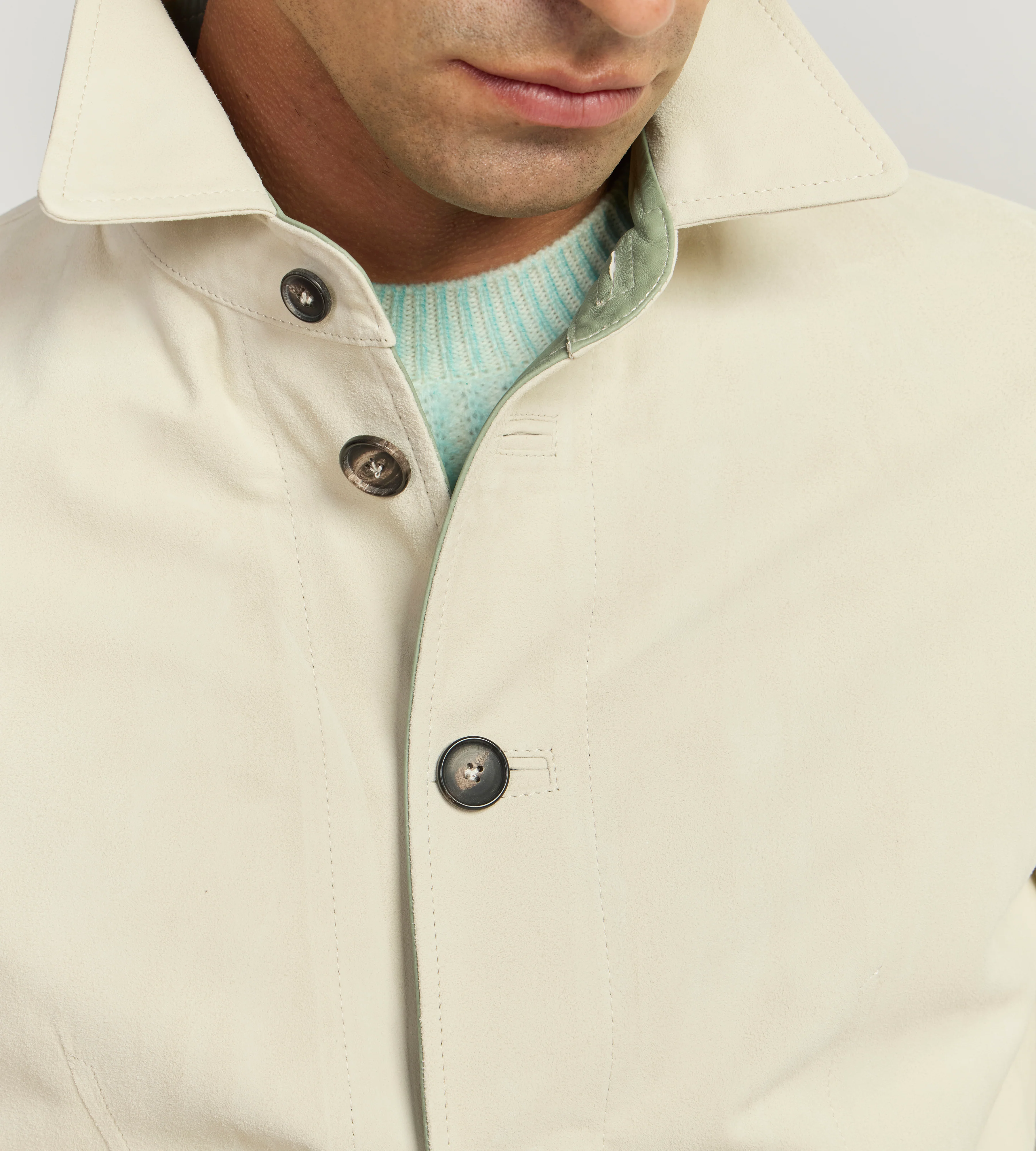 Light suede coat beige - Image 3