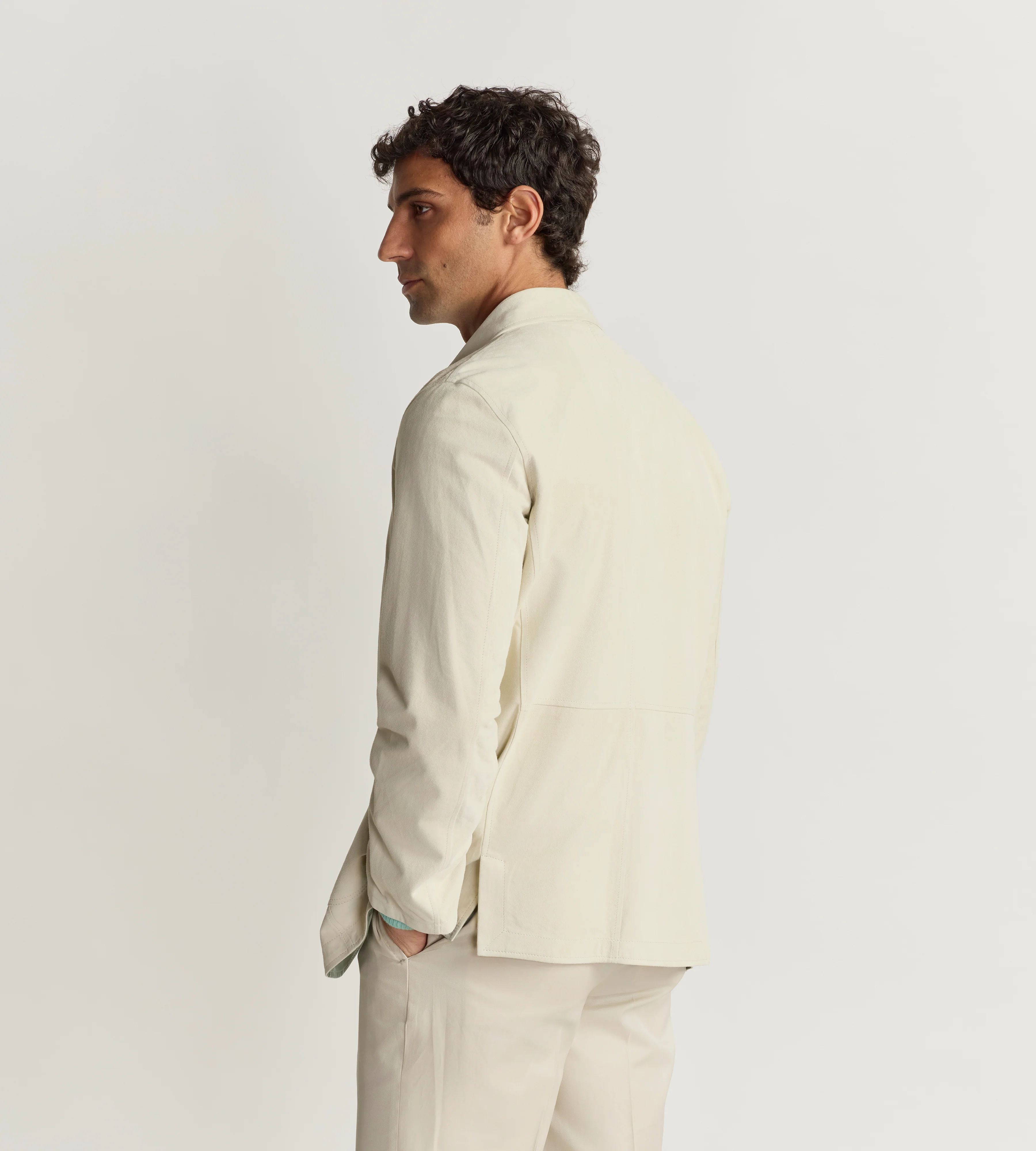 Light suede coat beige - Image 4
