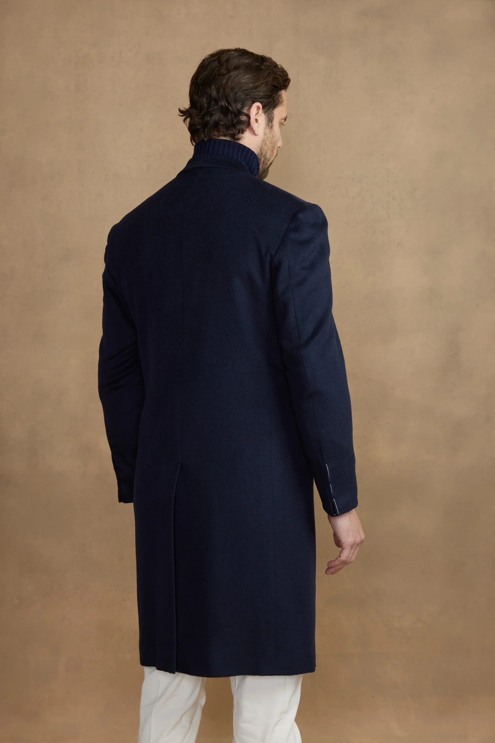 Manteau en poil de chameau bleu marine - Image 3