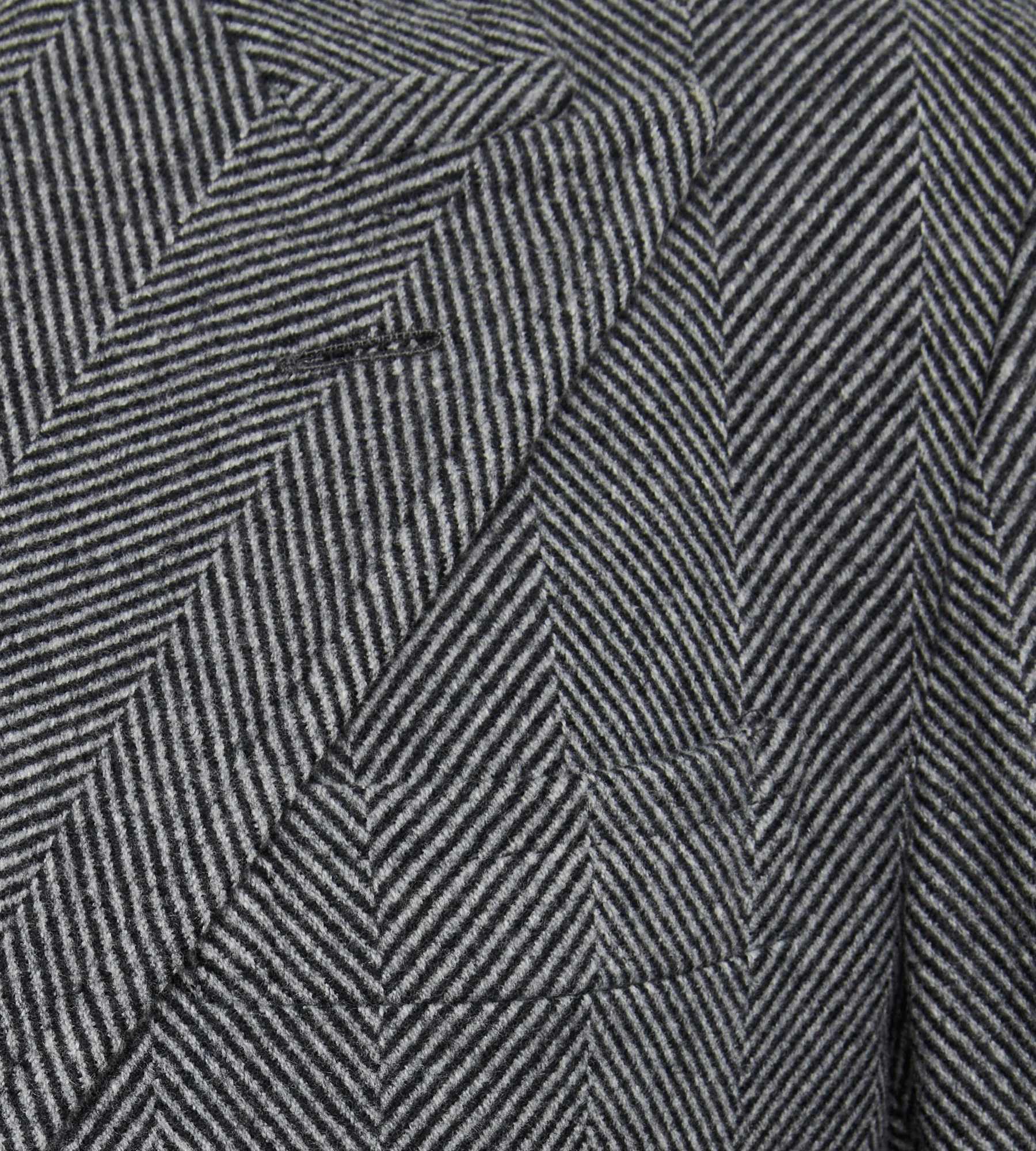 Manteaux croisé en laine gris à motif chevrons - Image 7