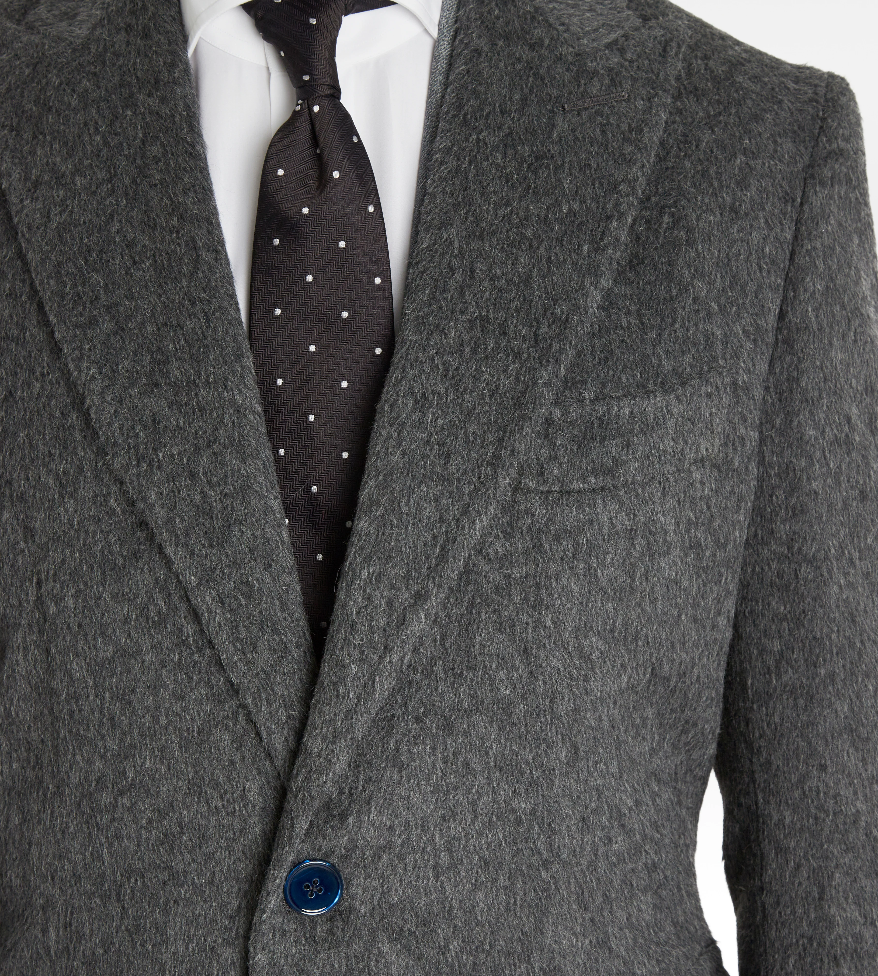 Manteau en alpaga & laine gris - Image 5