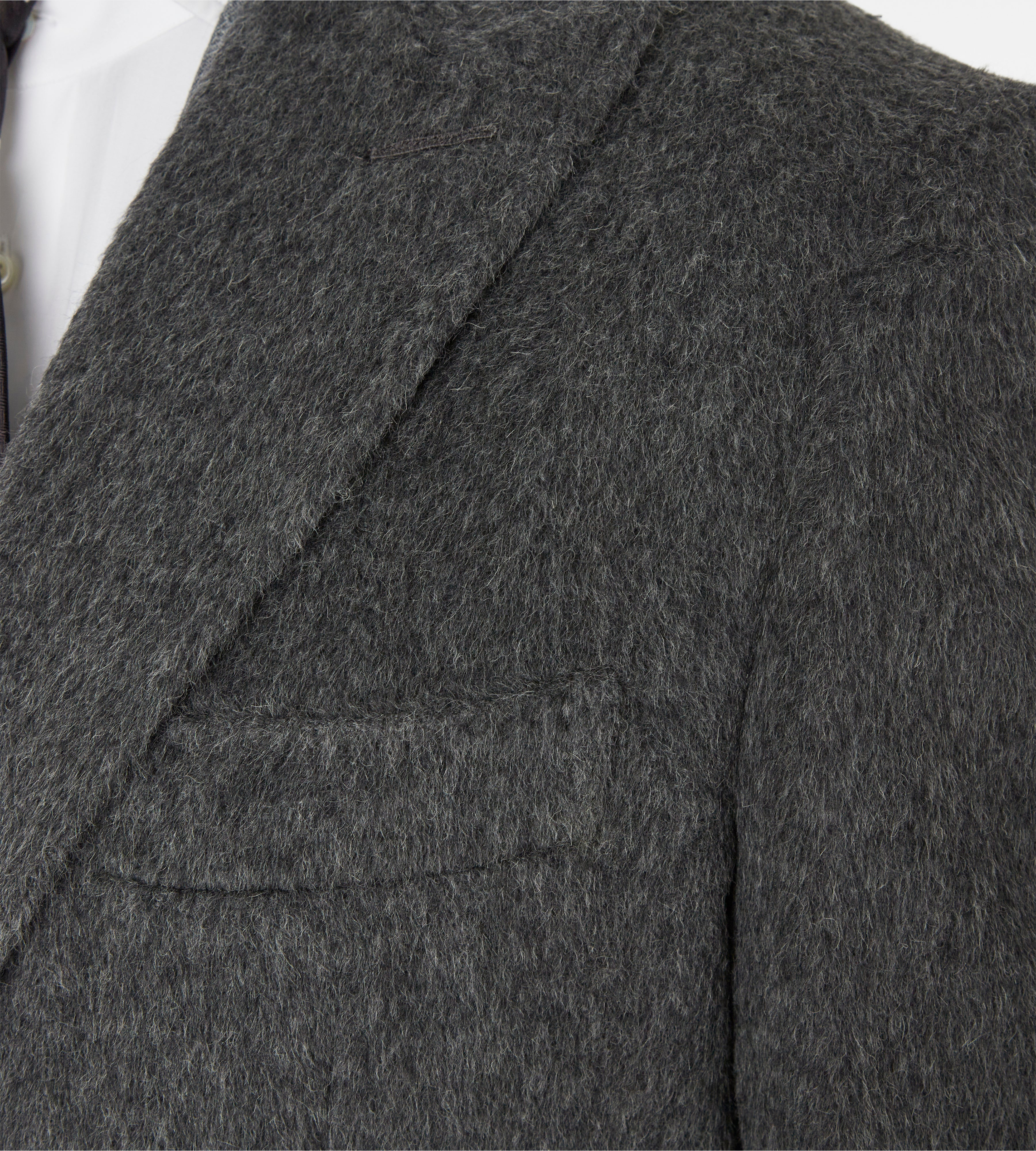 Manteau en alpaga & laine gris - Image 8