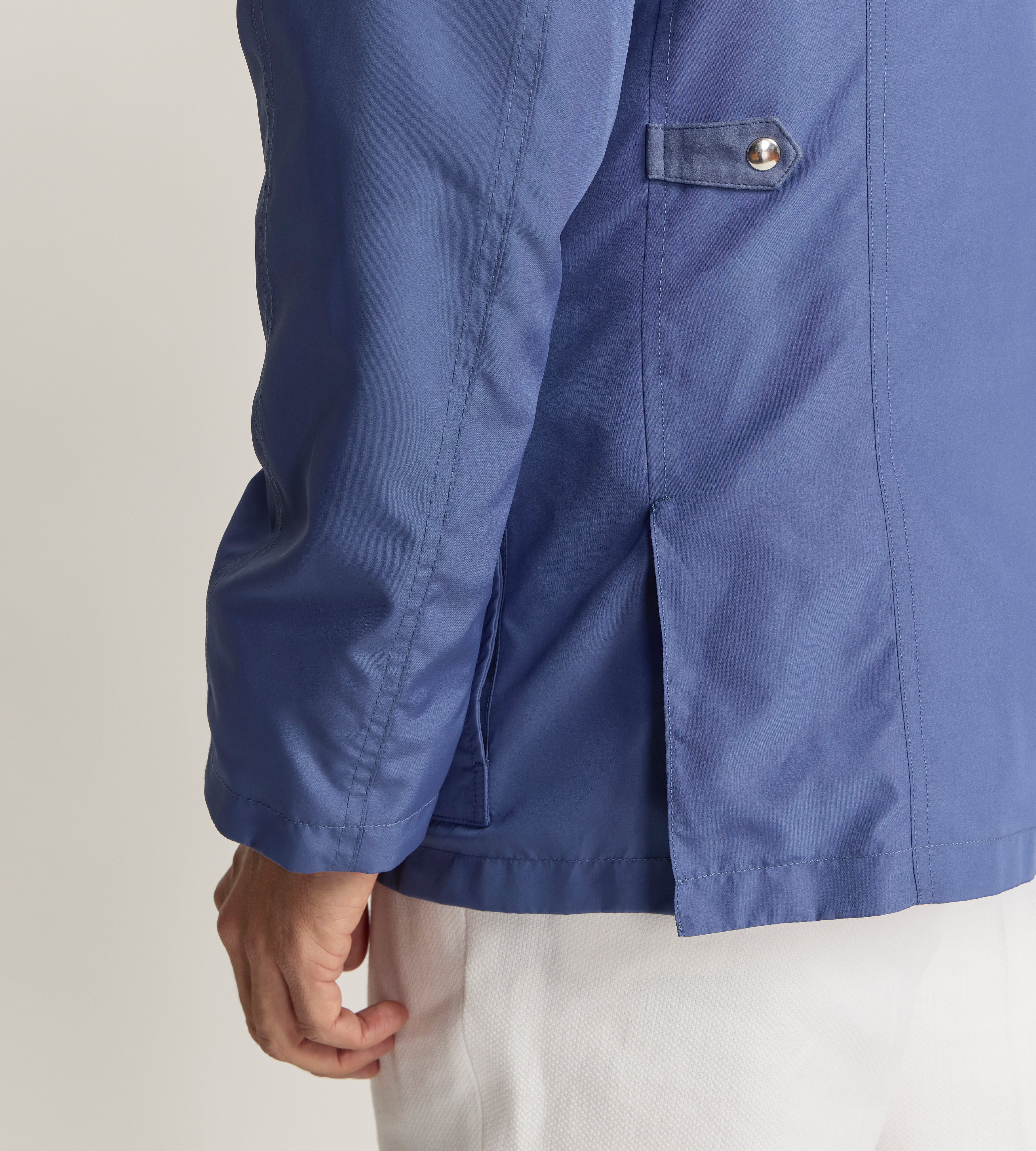 Parka bleu en tissu technique - Image 6