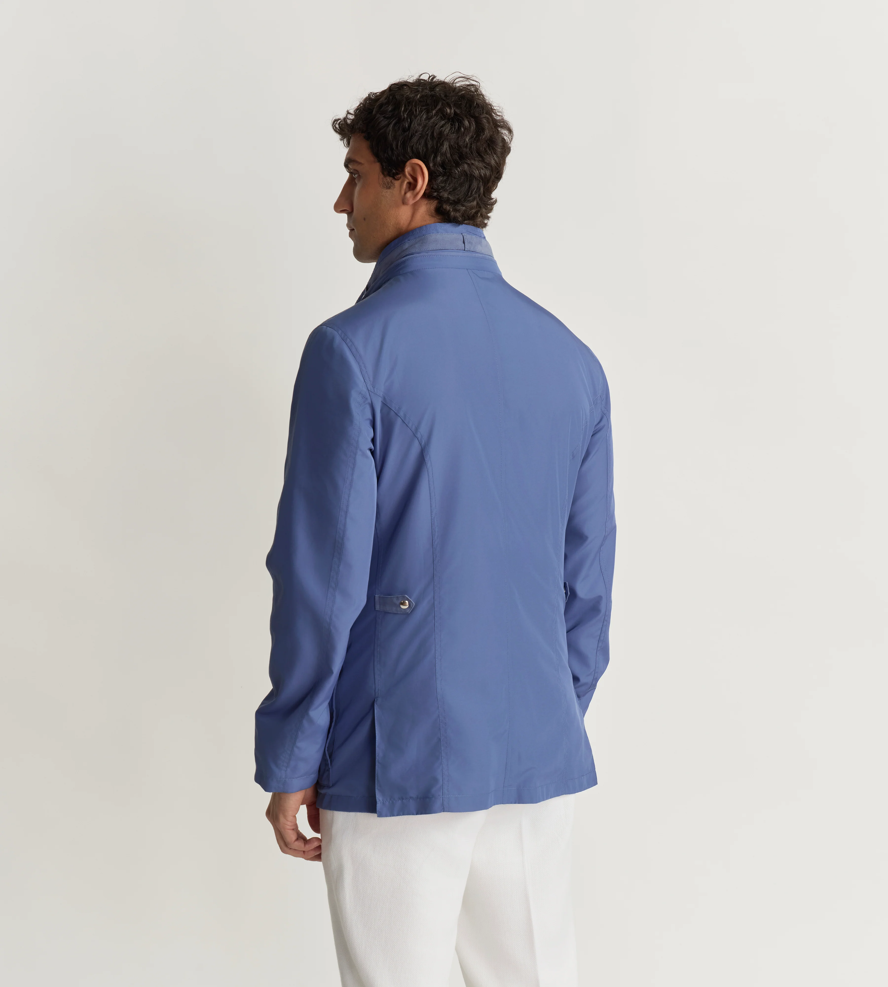 Parka bleu en tissu technique - Image 7