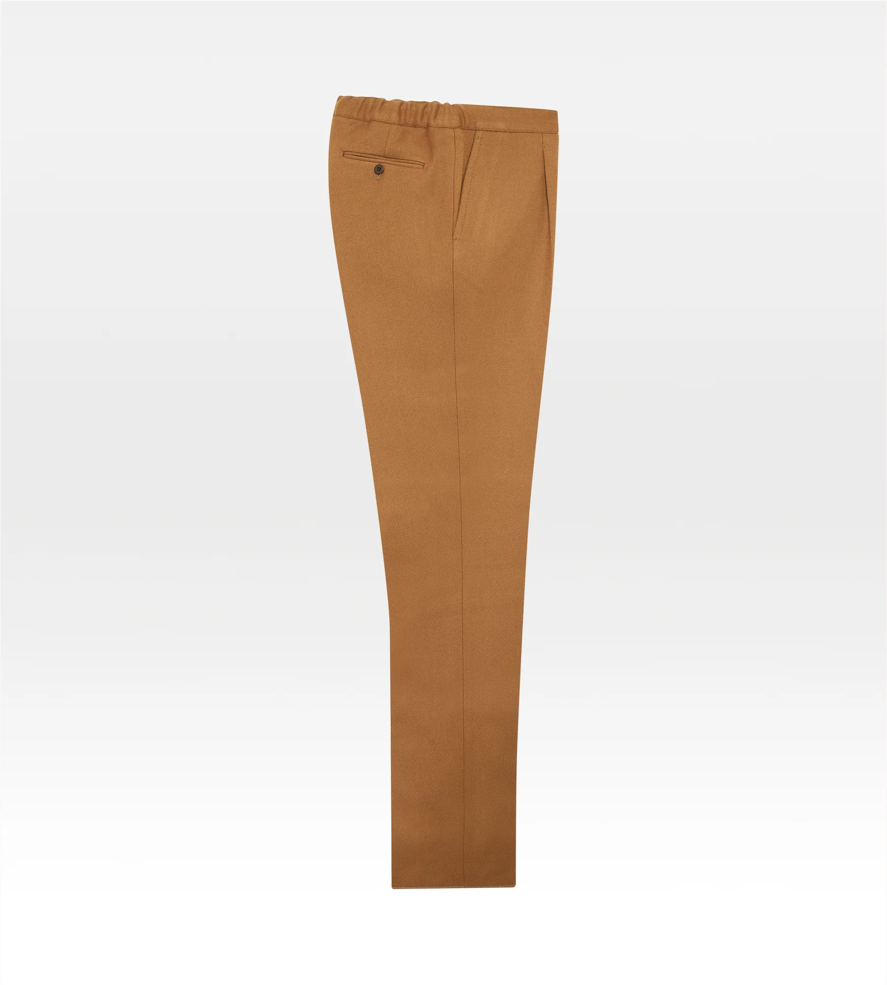 Pantalon à cordon en laine camel - Image 5