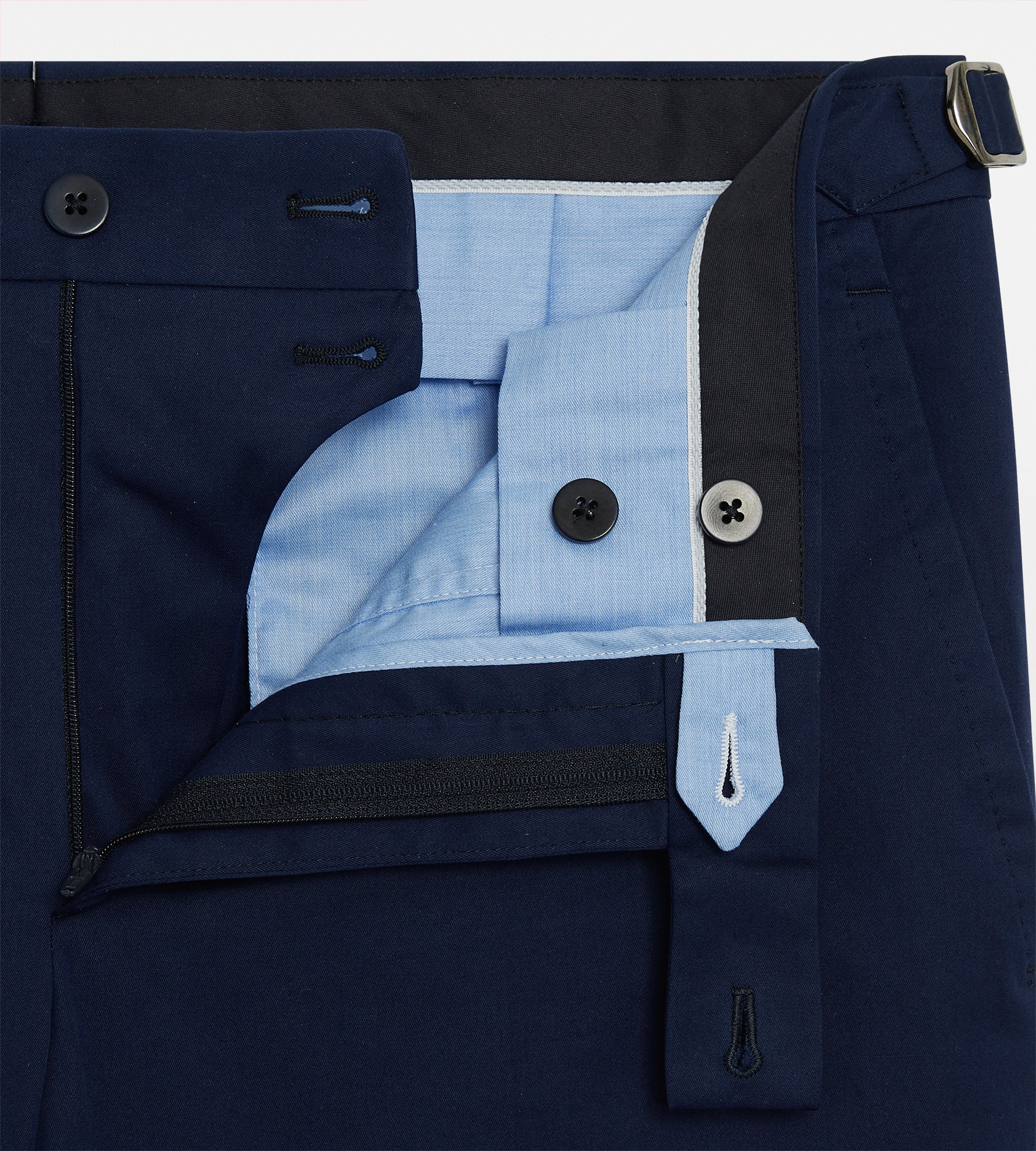 Pantalon classique en coton bleu marine - Image 2