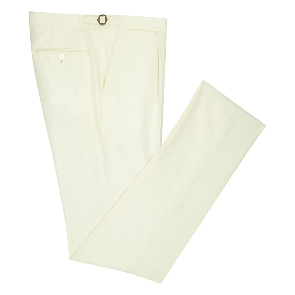 Pantalon en laine crème - Image 3