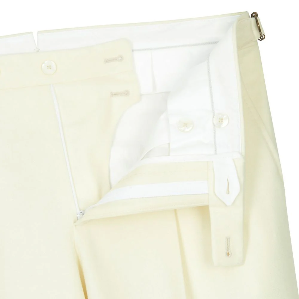 Pantalon en laine crème - Image 4