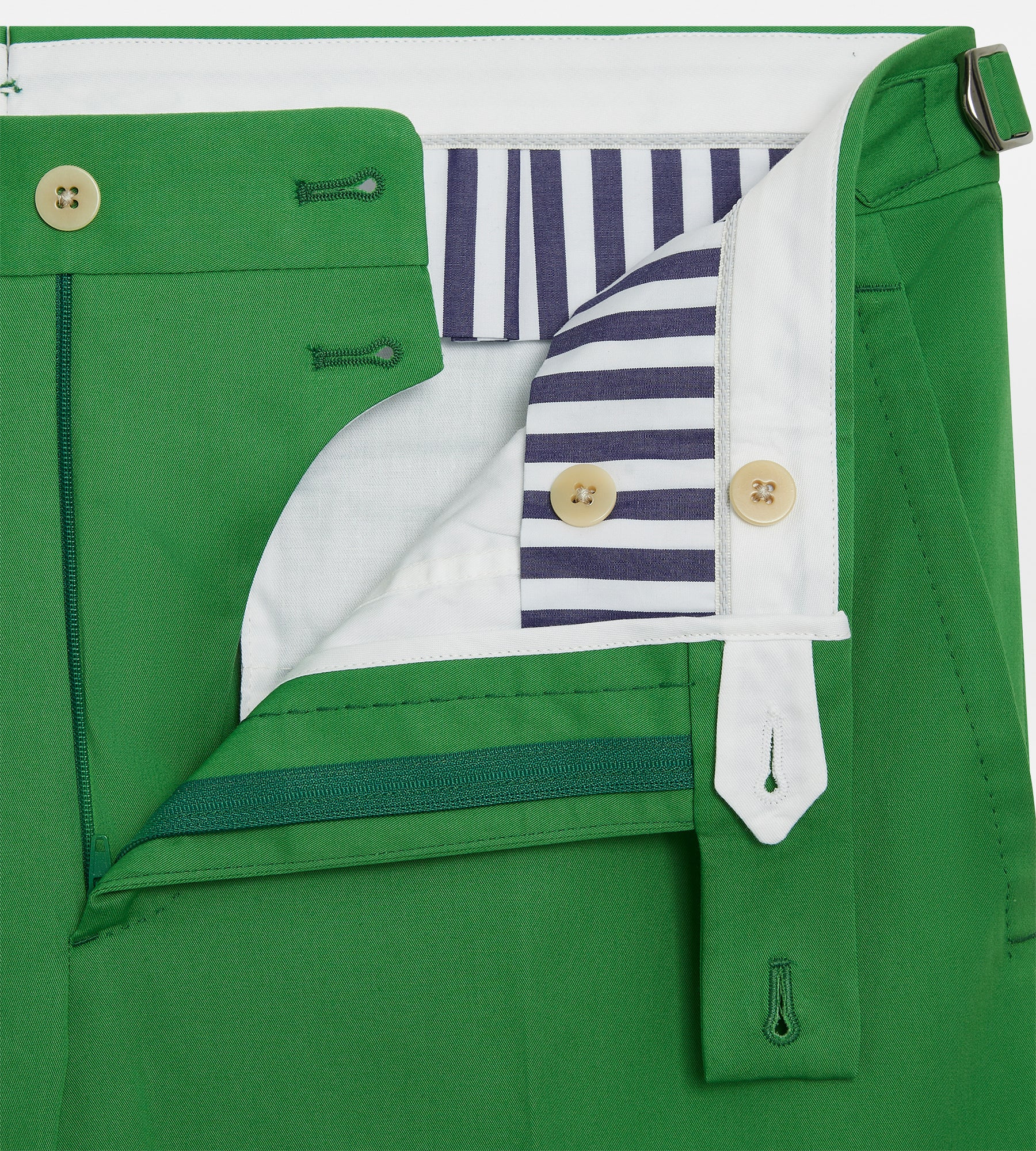 Pantalon classique en coton vert - Image 2