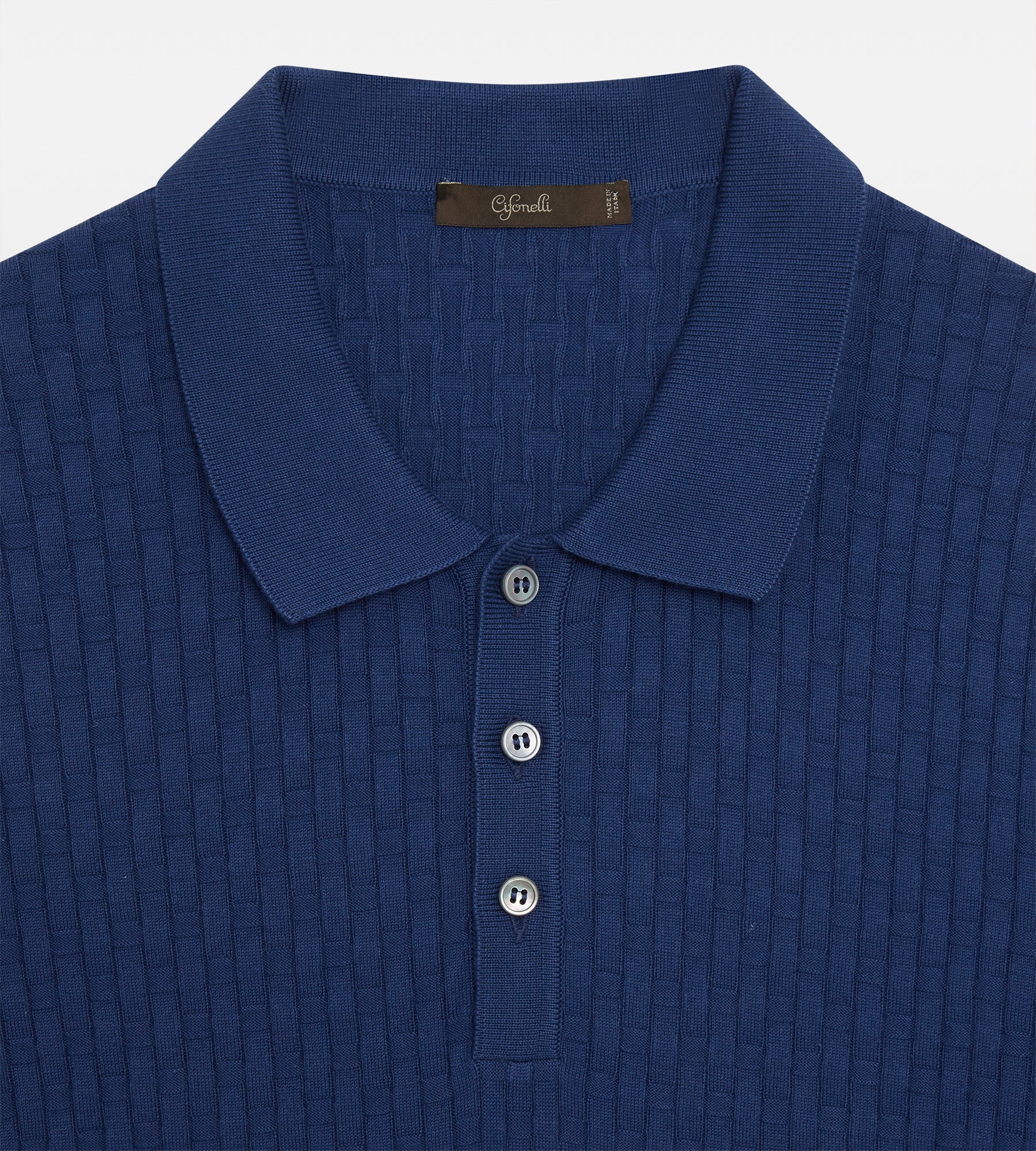 Polo en coton bleu - Image 3
