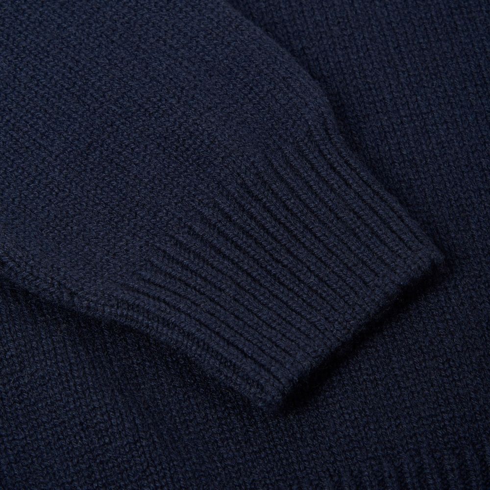 Pull col roulé en cachemire bleu marine - Image 3
