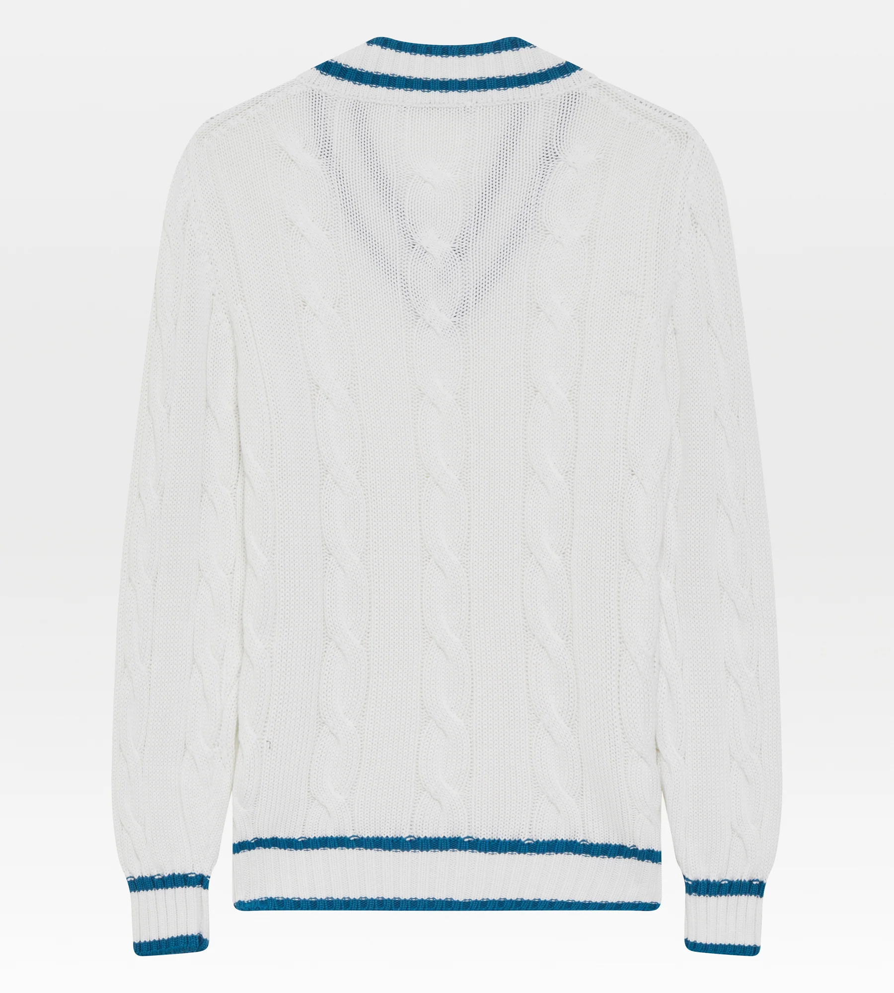 Pull col V en coton blanc - Image 2