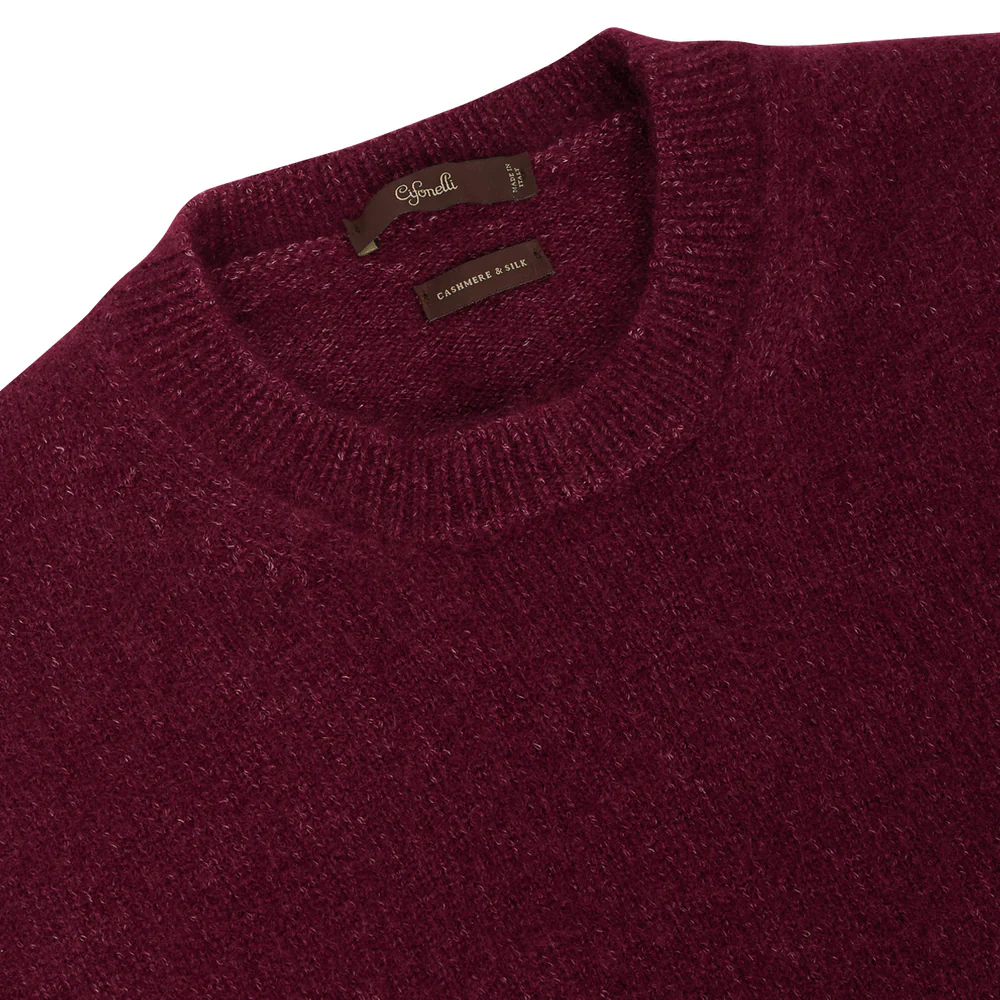 Pull en cachemire & soie cerise - Image 2