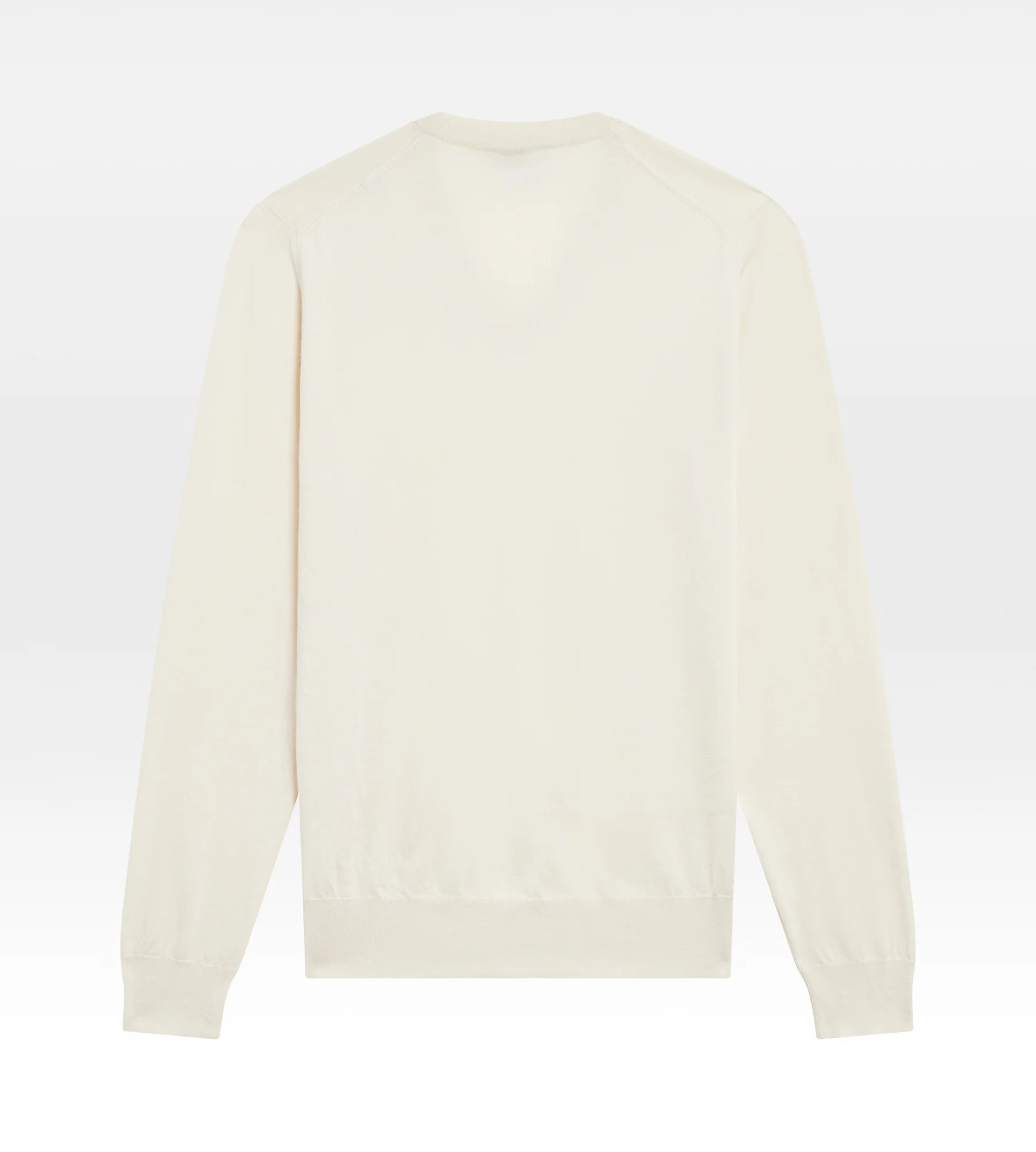 Pull col v en cachemire & soie crème - Image 3
