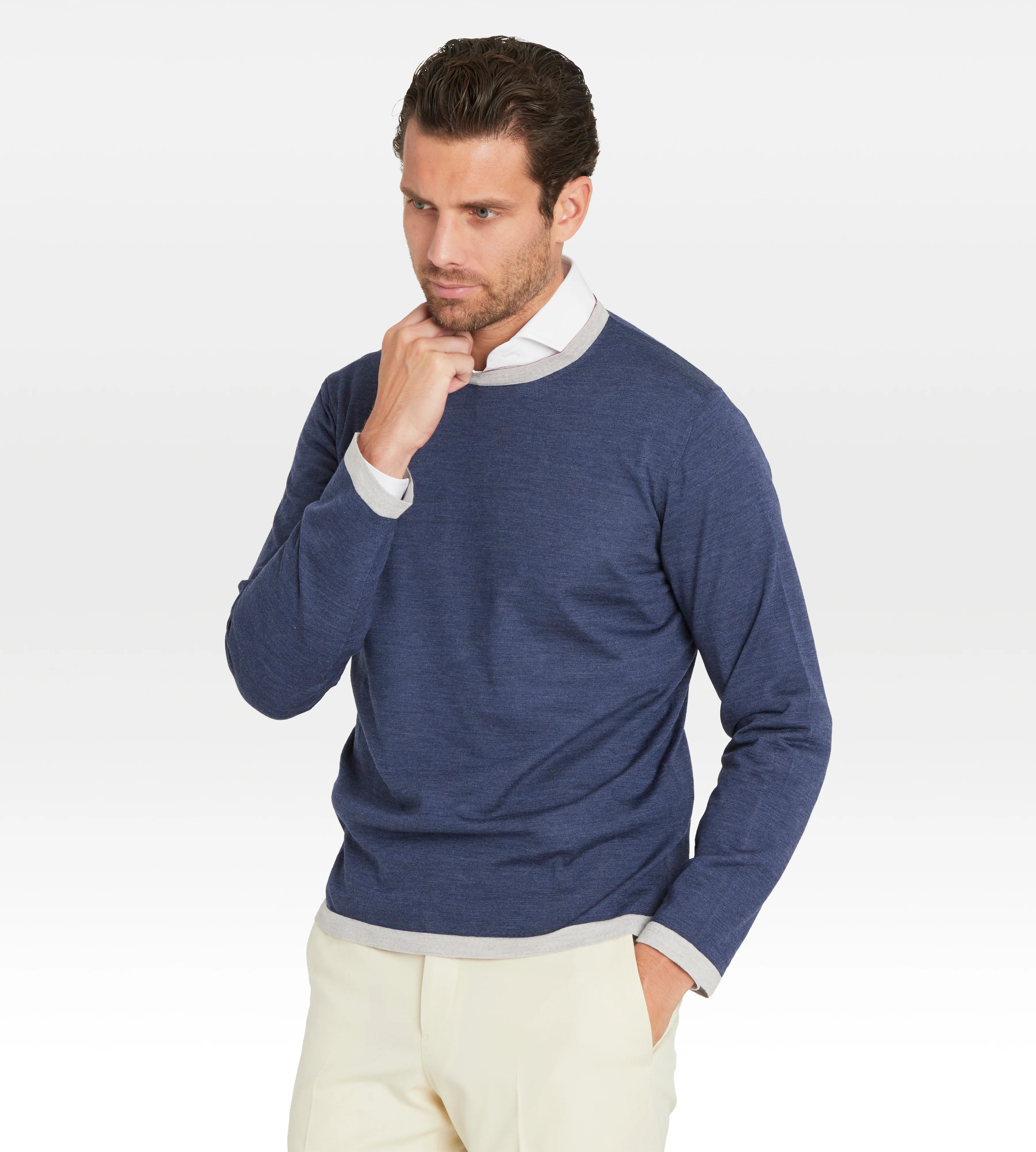 Pull à col rond en laine - Image 3