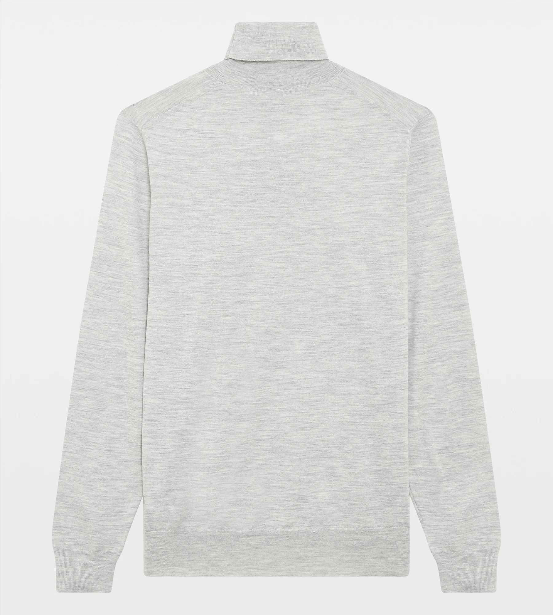 Pull col roulé gris en laine, cachemire & soie - Image 4