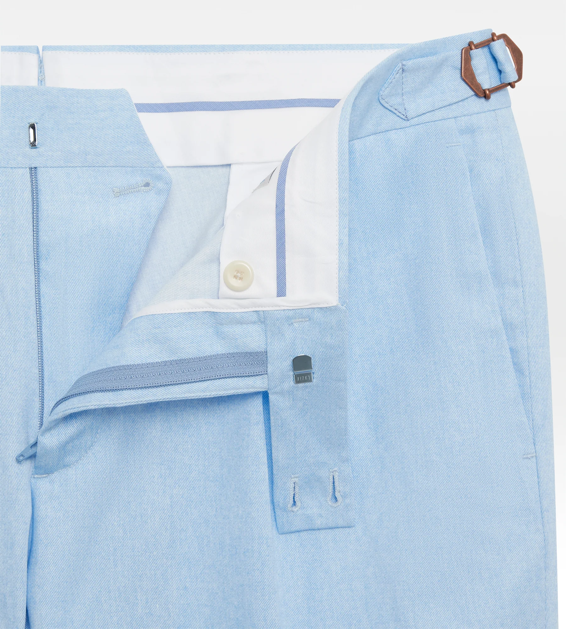 Short en coton bleu ciel - Image 2