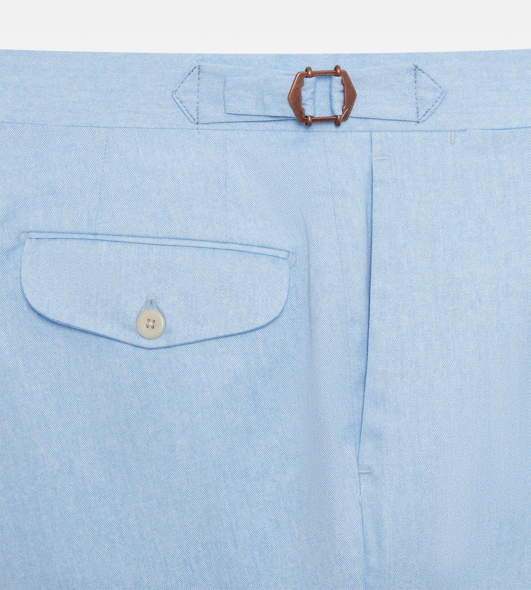 Short en coton bleu ciel - Image 4