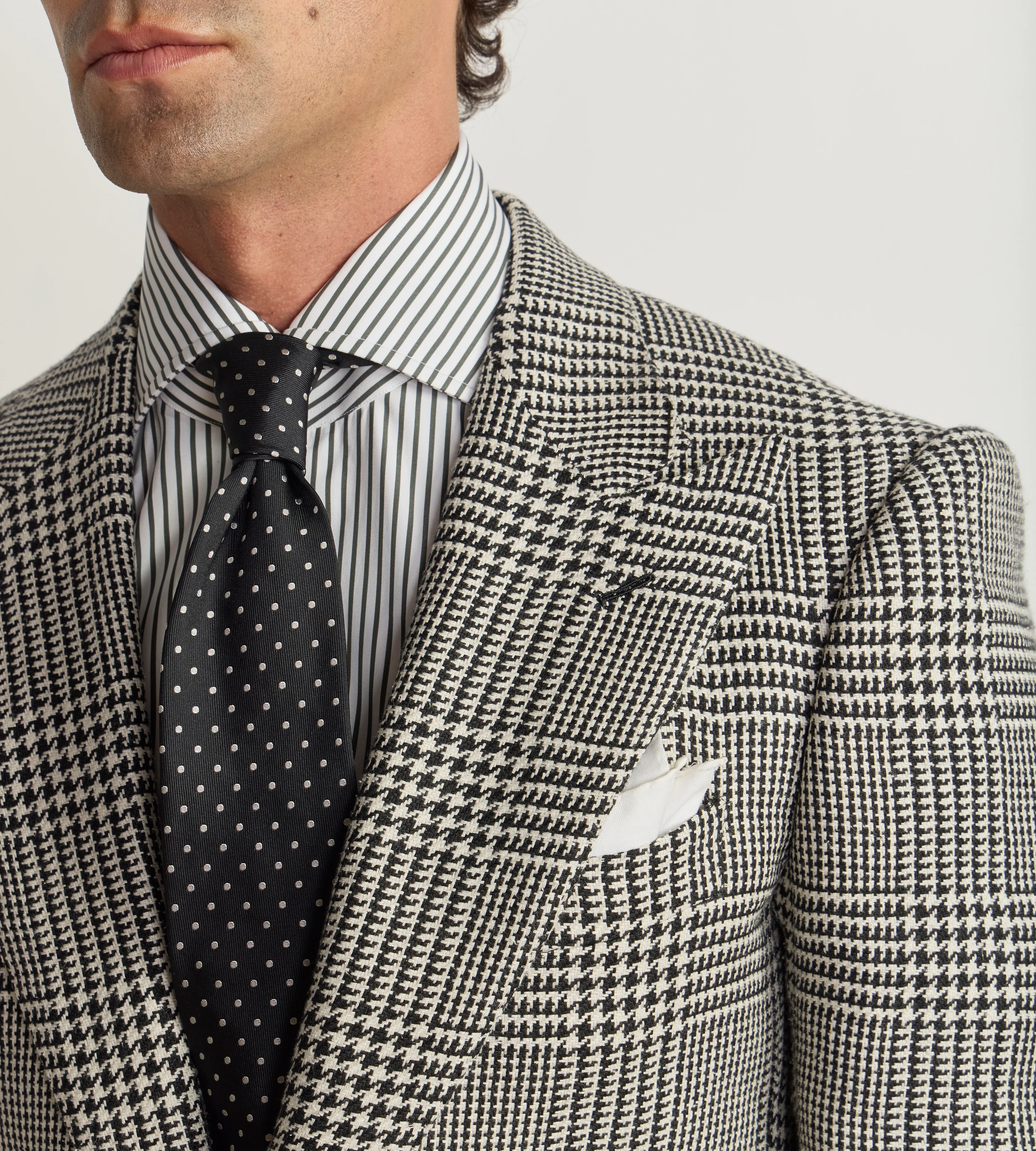 Veste à carreaux en lin, coton et soie - Image 4