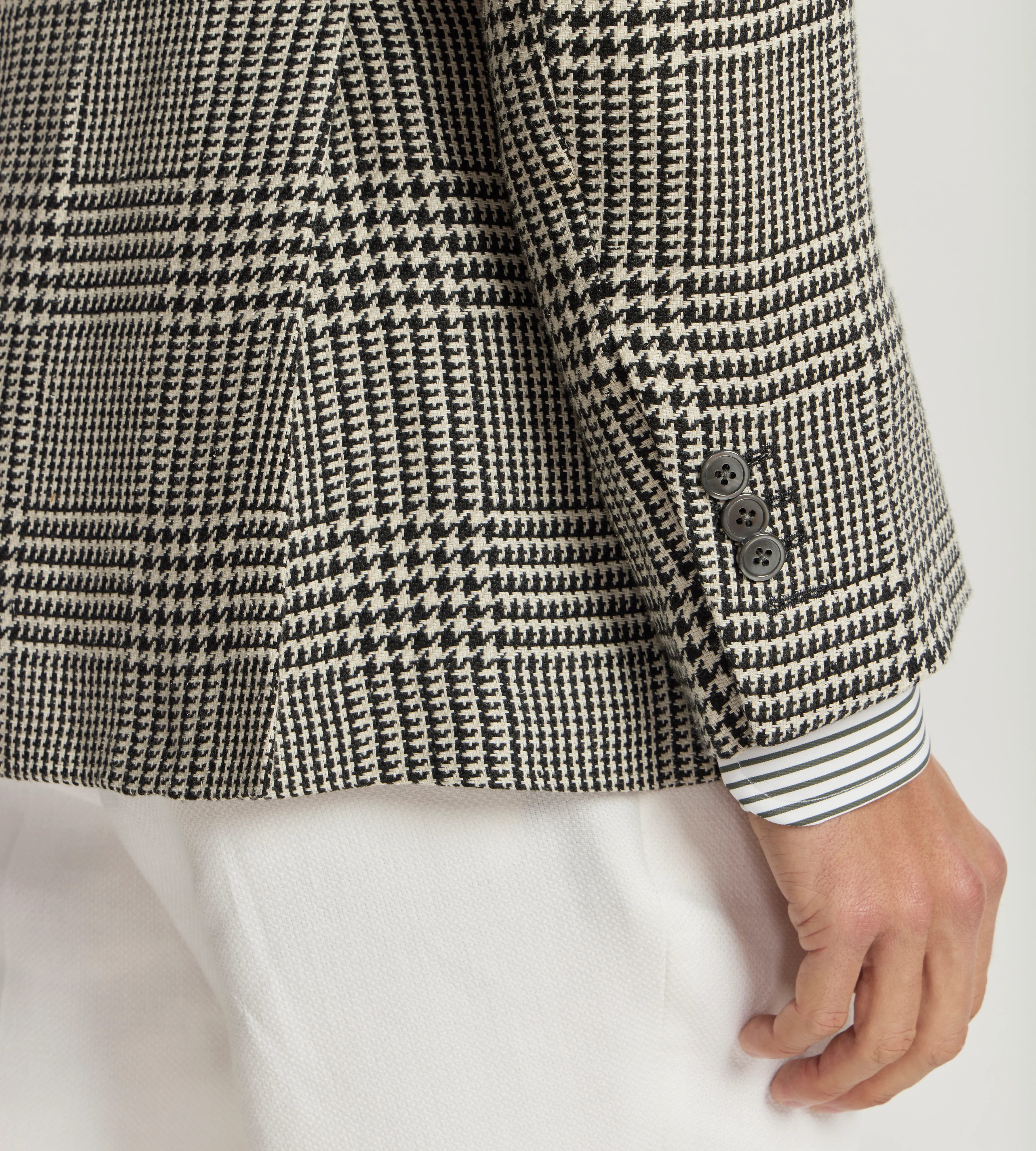 Veste à carreaux en lin, coton et soie - Image 7