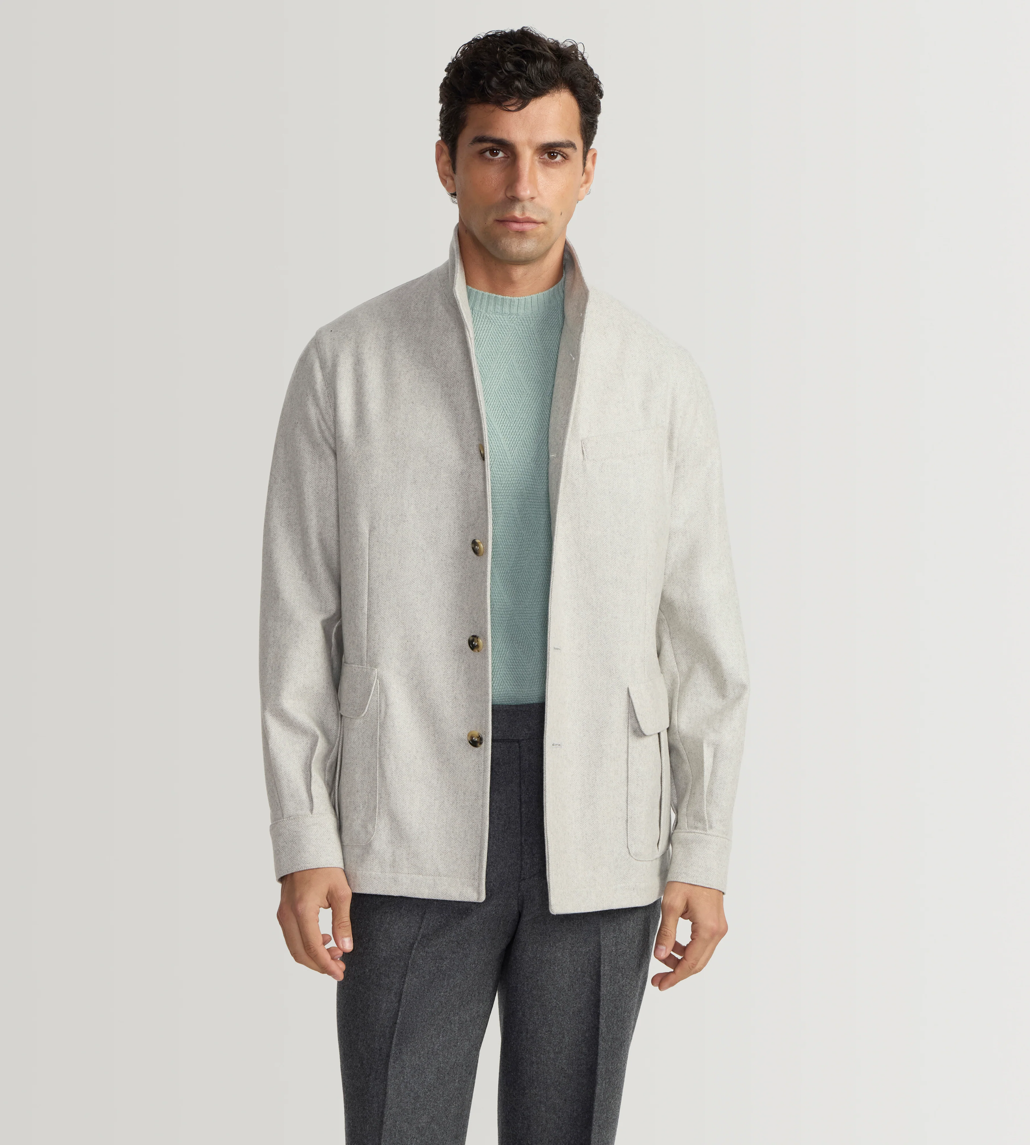 Veste Teba à chevrons en cachemire - Image 3