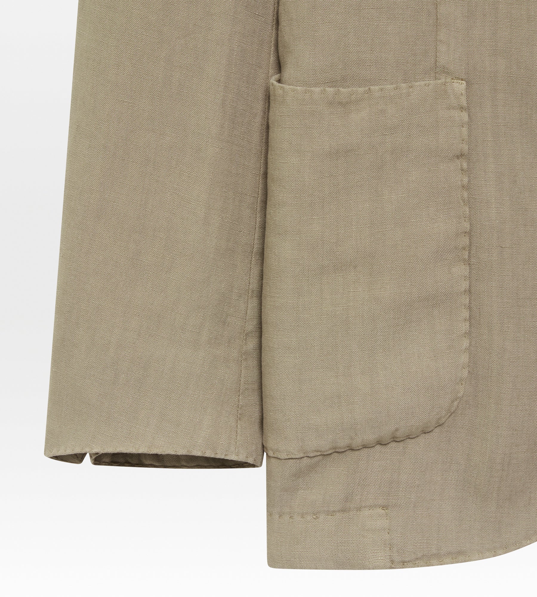 Veste déstructurée beige en lin - Image 4