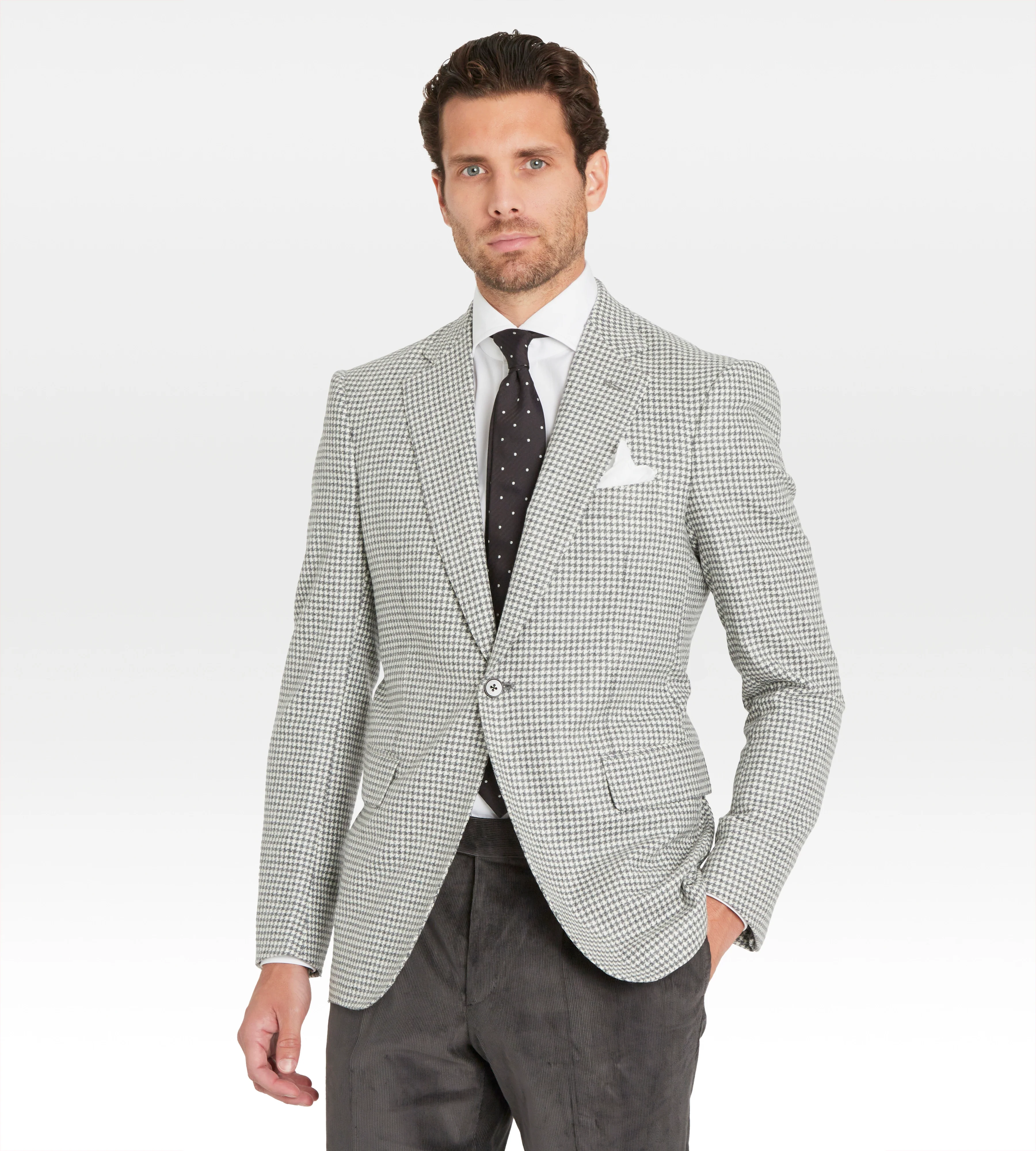Veste pied-de-poule en laine - Image 3