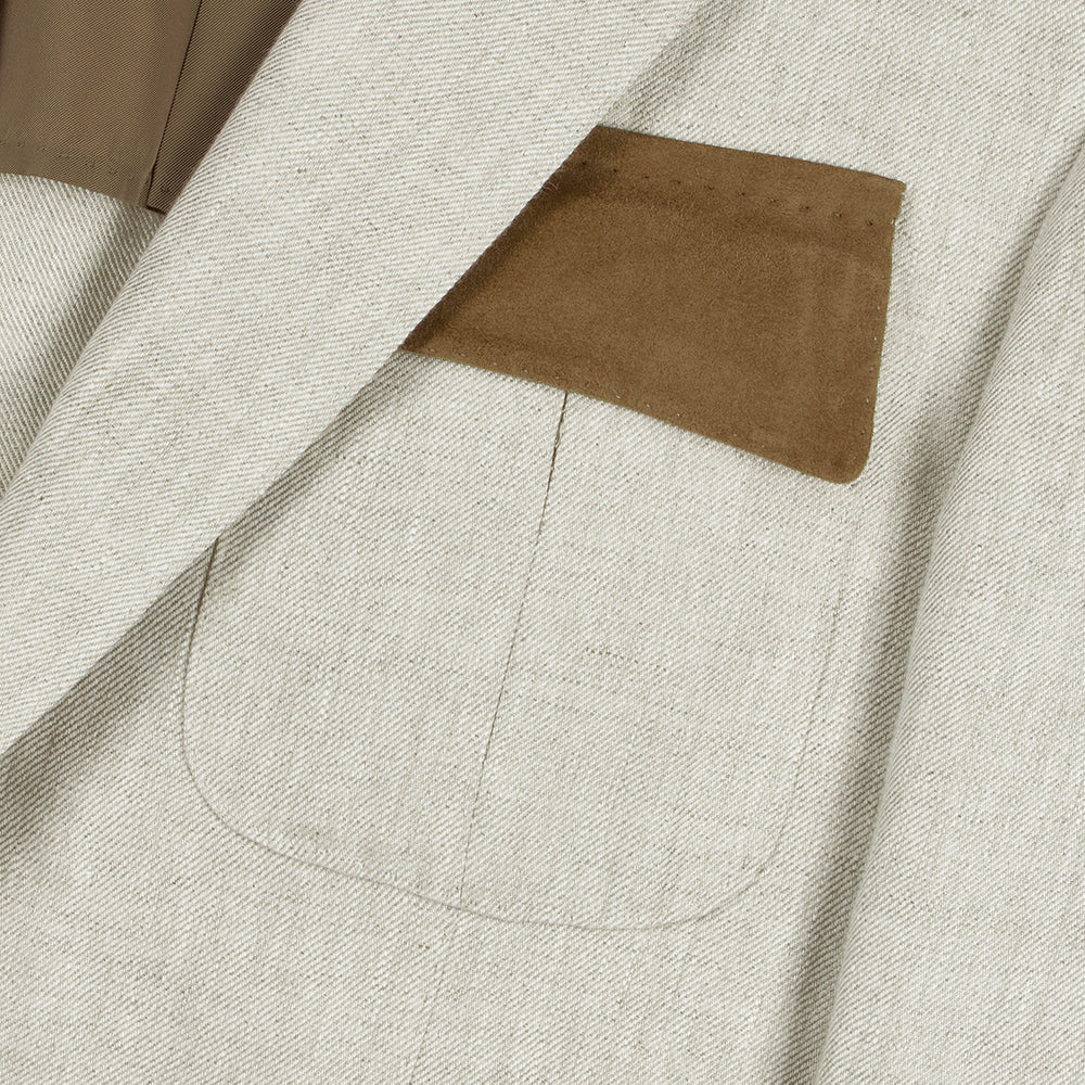 Veste Lorenzo beige en lin - Image 4