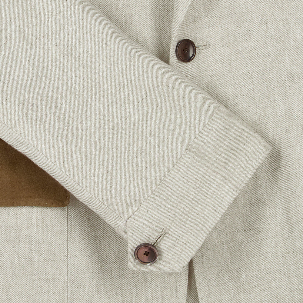 Veste Lorenzo beige en lin - Image 5