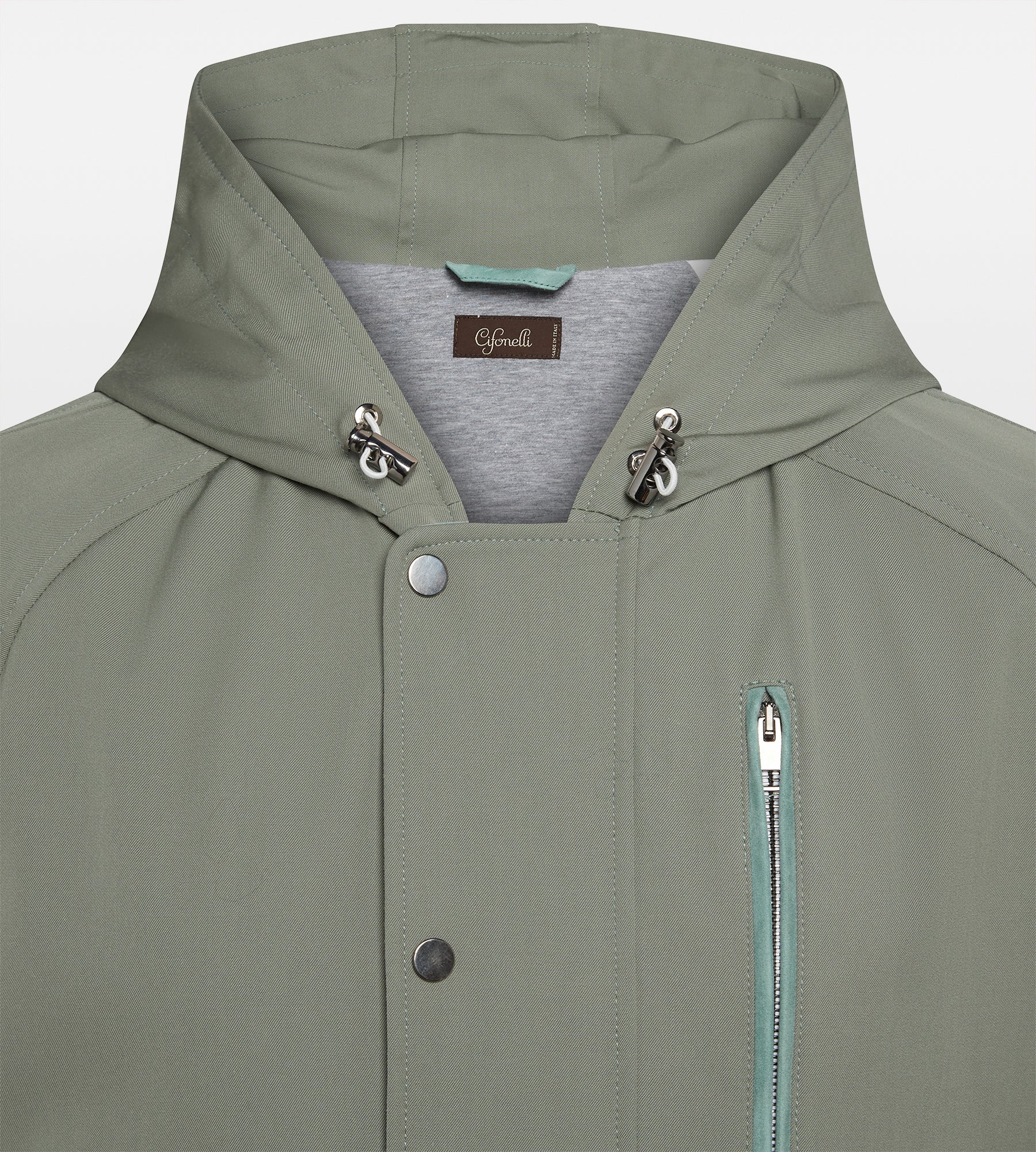 Blouson vert à capuche - Image 6