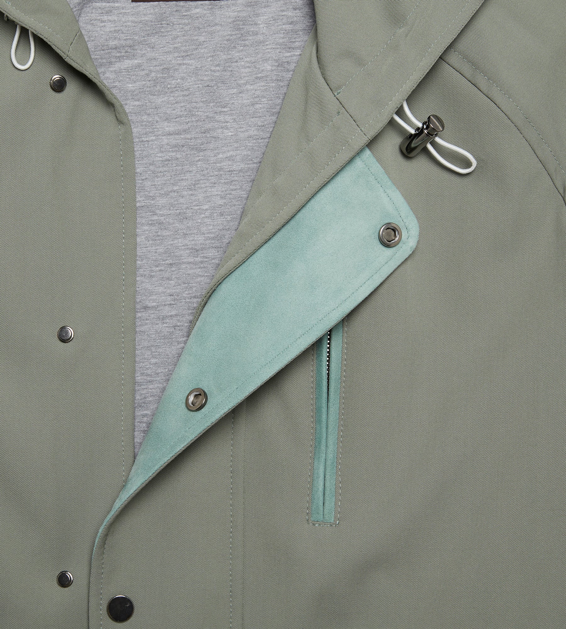 Blouson vert à capuche - Image 8